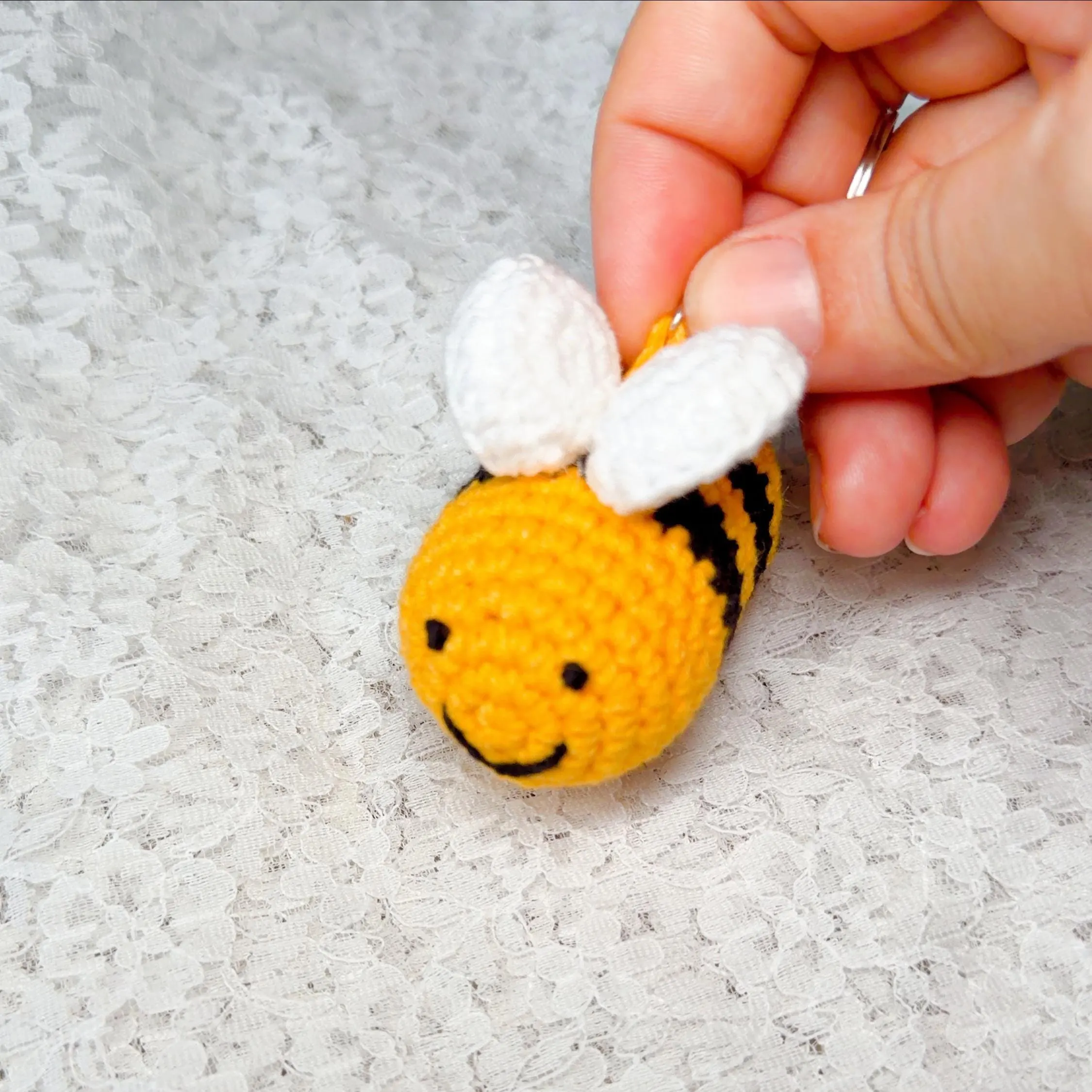 Crochet Bee Amigurumi Keychain, product photo 11
