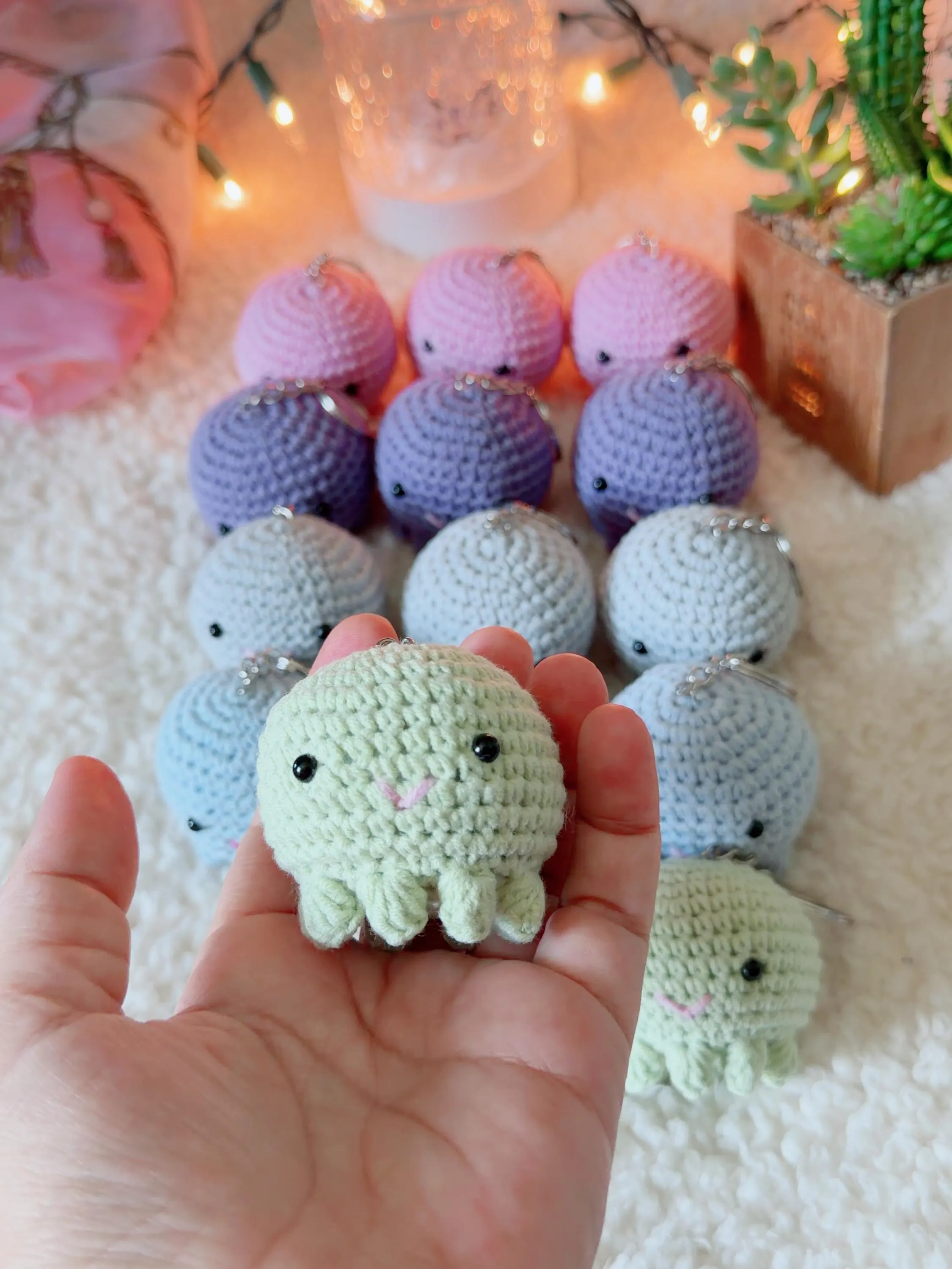 Crochet Octopus Amigurumi Keychain, product photo 13