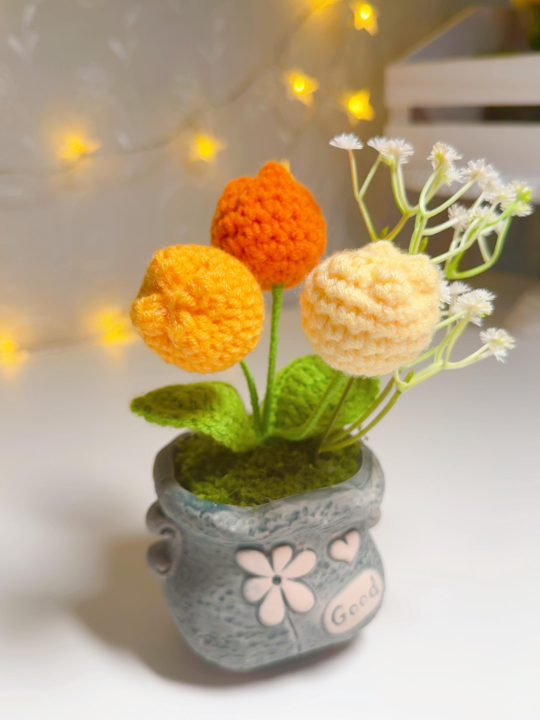 Crochet Potted Flower Decor, product photo 7