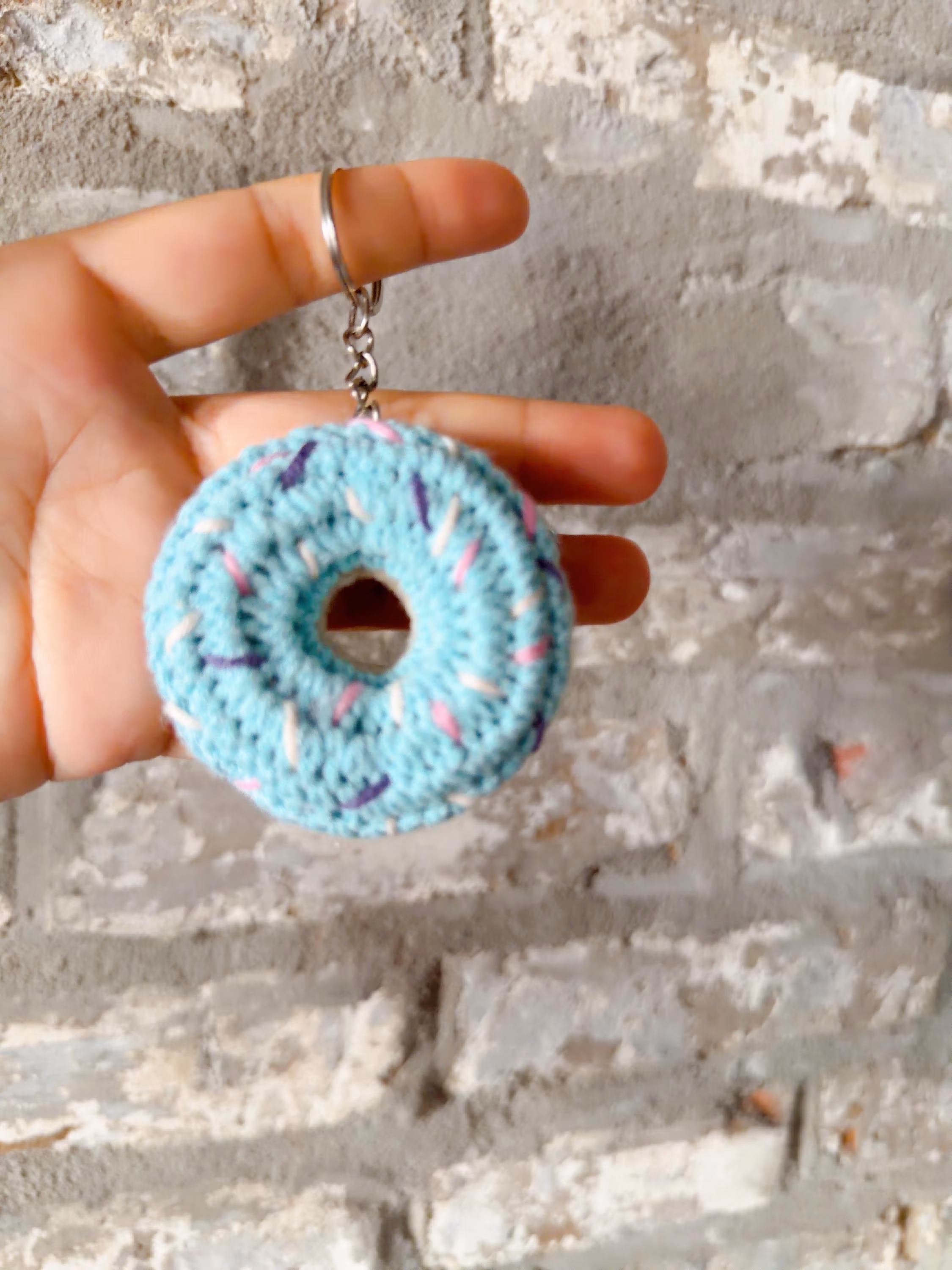 Handmade Crochet Donut Keychain, product photo 8