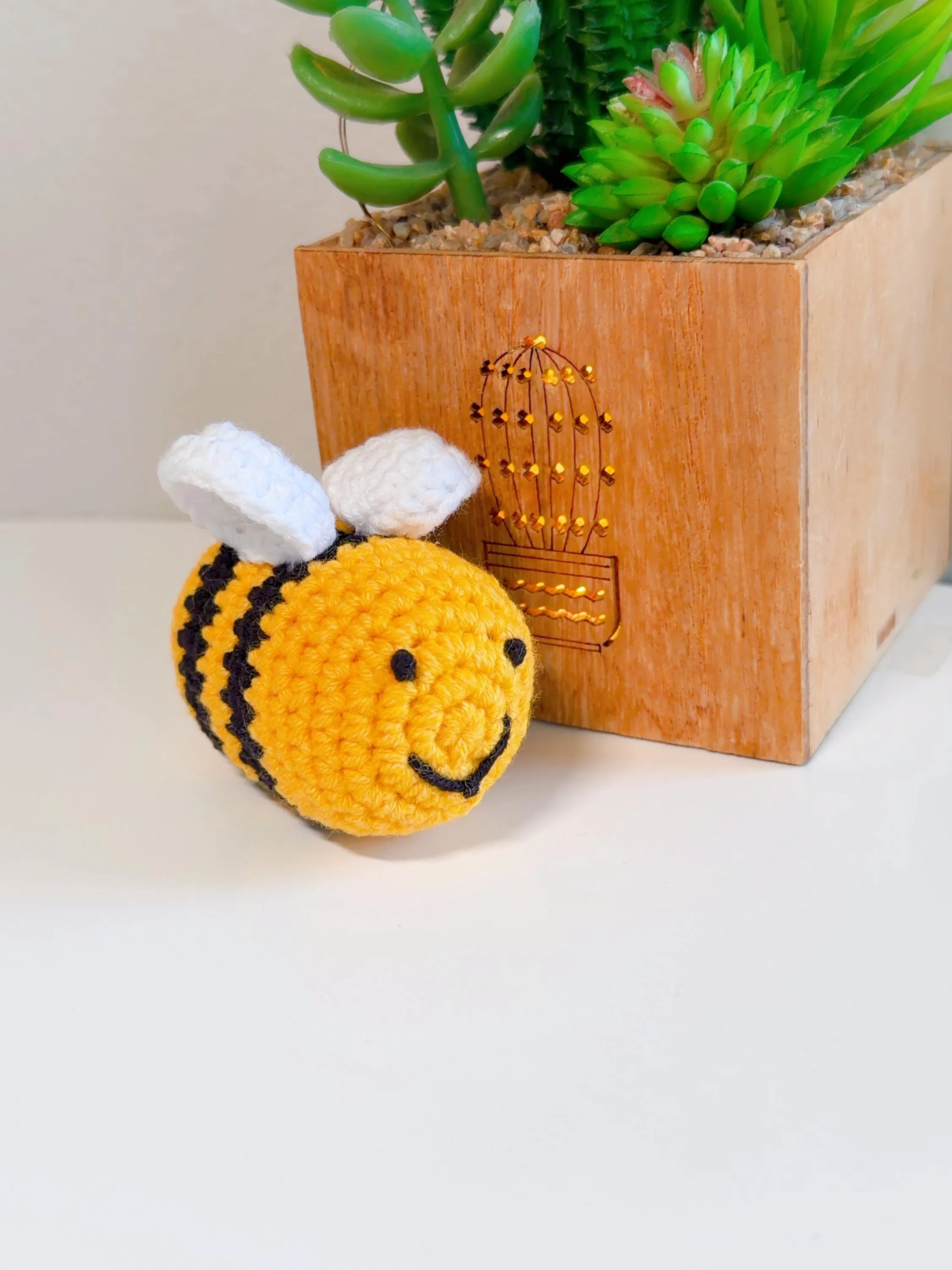 Crochet Bee Amigurumi Keychain, product photo 18