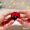 Handmade Crochet Ladybug Keychain, product photo 4