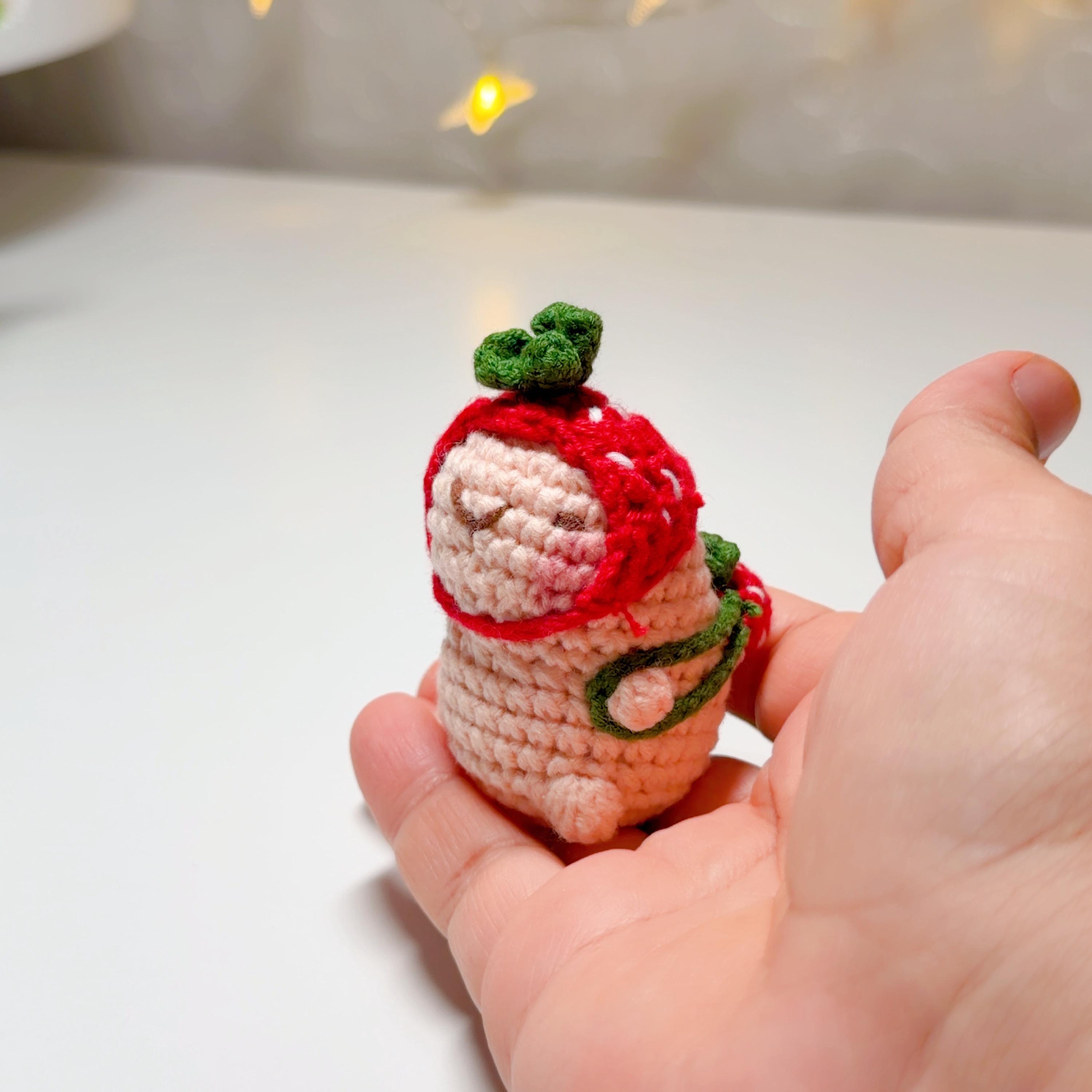 Costume Capybara Crochet Keychain, product photo 9