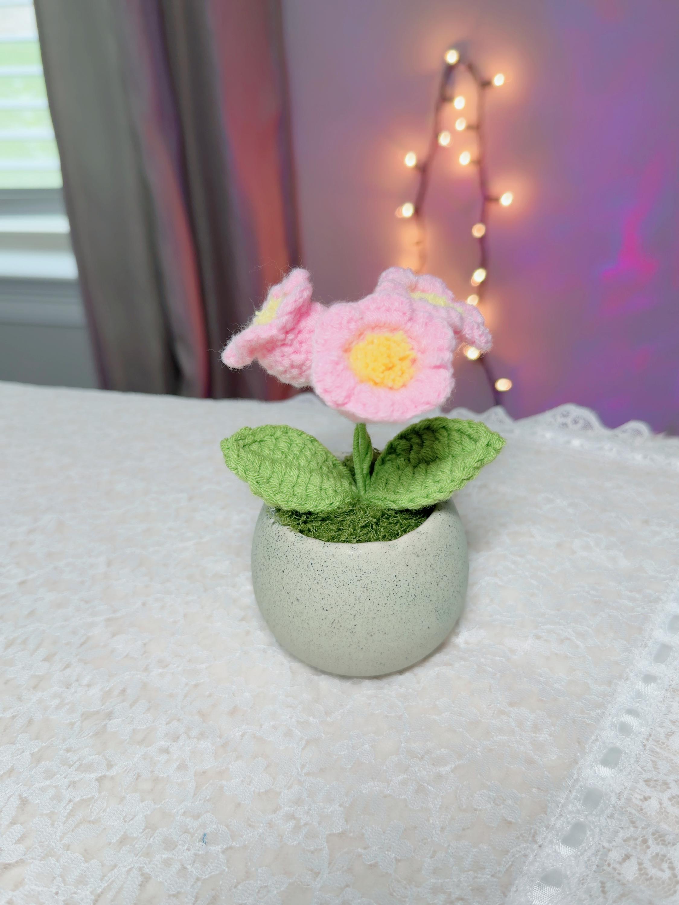 Crochet Daisy & Bell Flower Pot, product photo 19