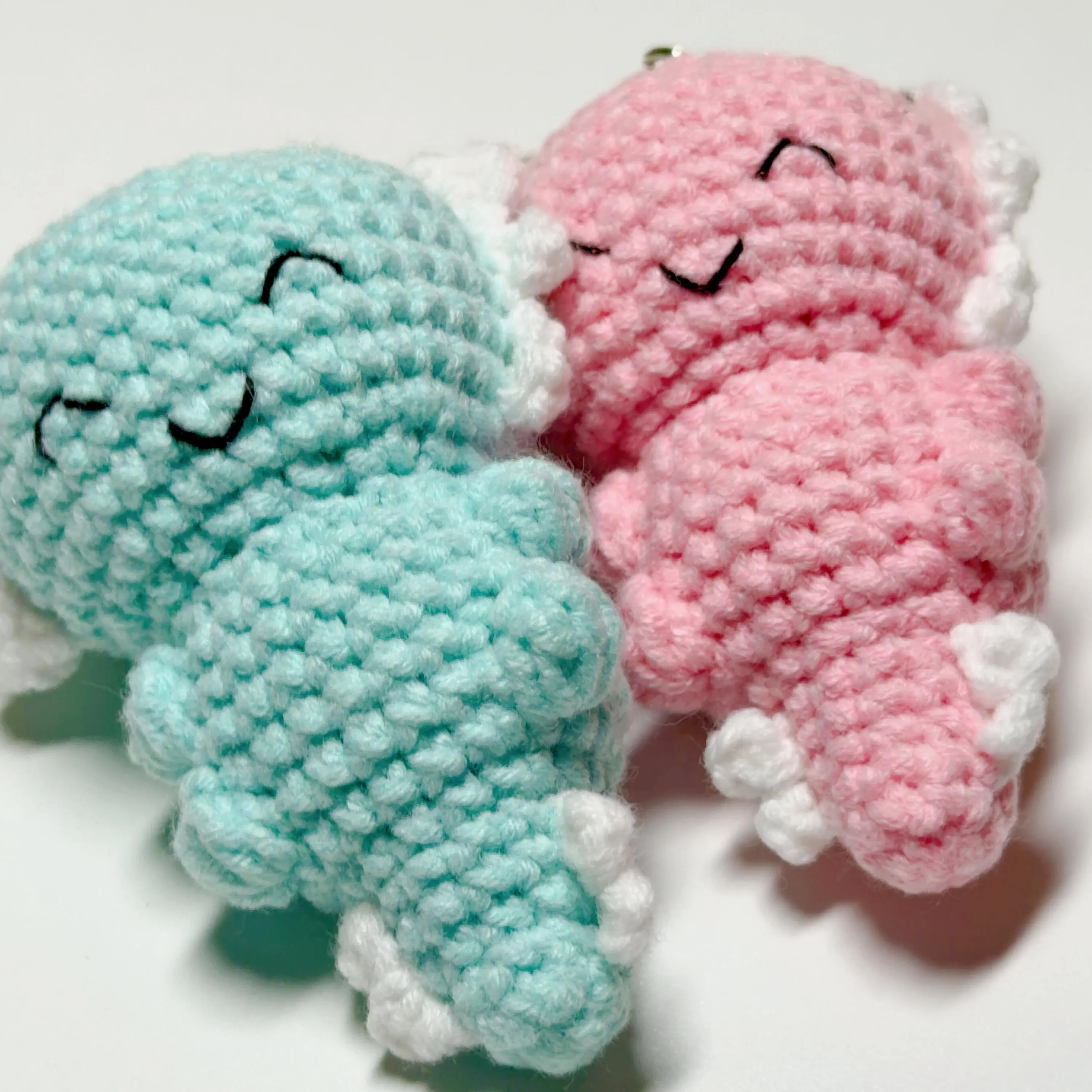 Crochet Axolotl Keychain, product photo 6