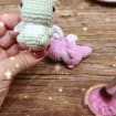 Cute Crochet Dragon Keychain, product photo 2