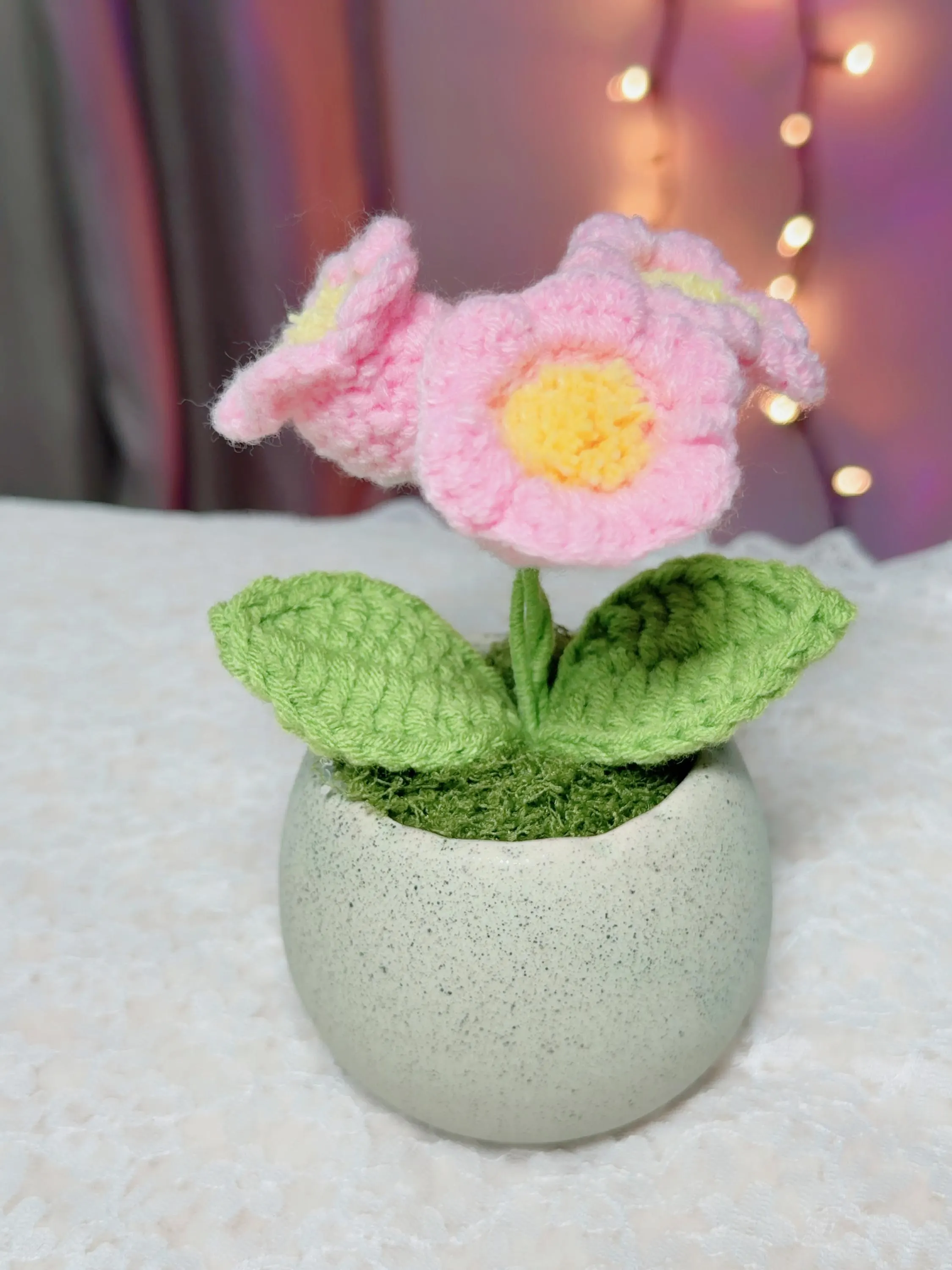 Crochet Daisy & Bell Flower Pot, product photo 18