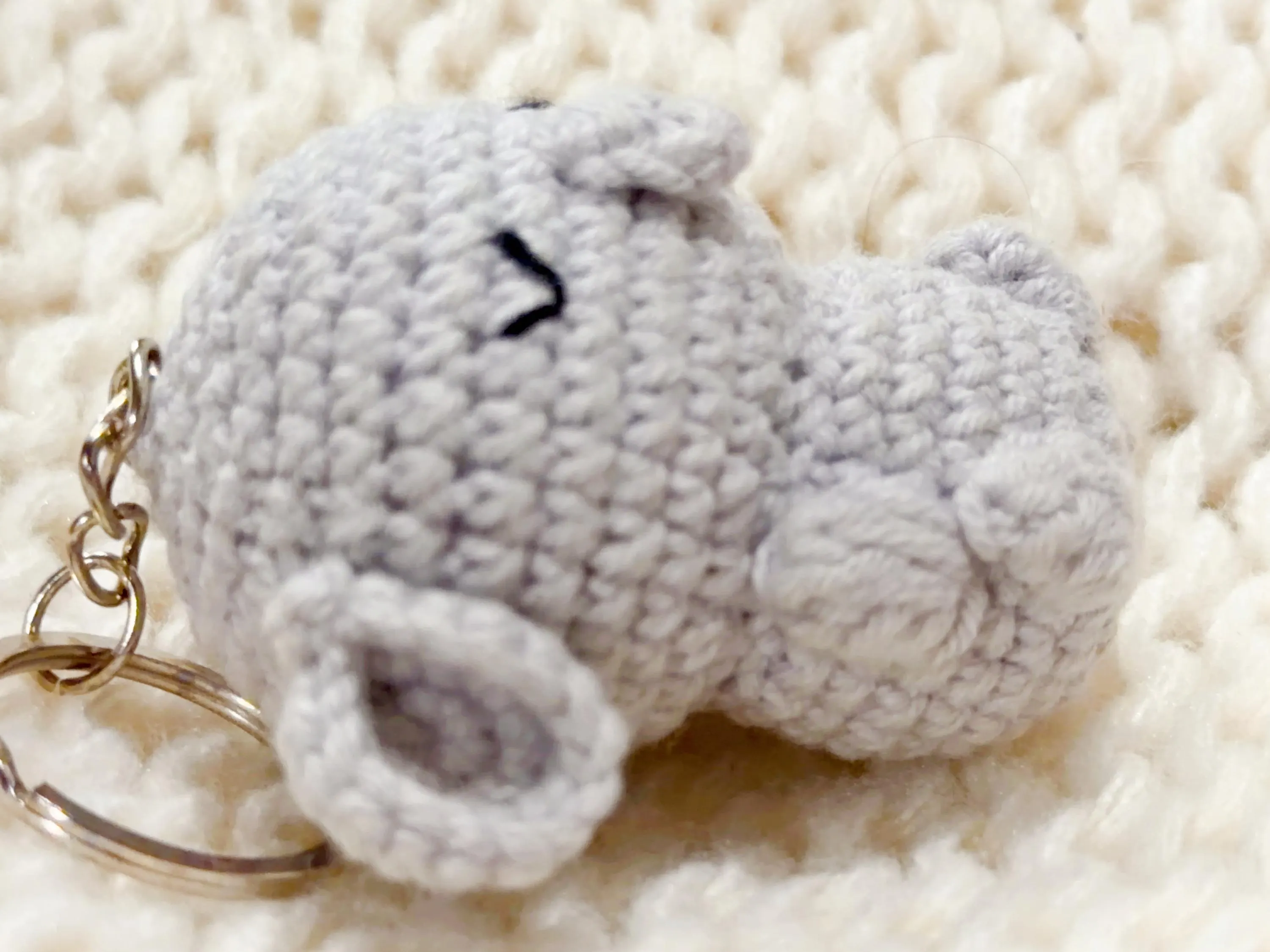 Handmade Crochet Elephant Keychain, product photo 11