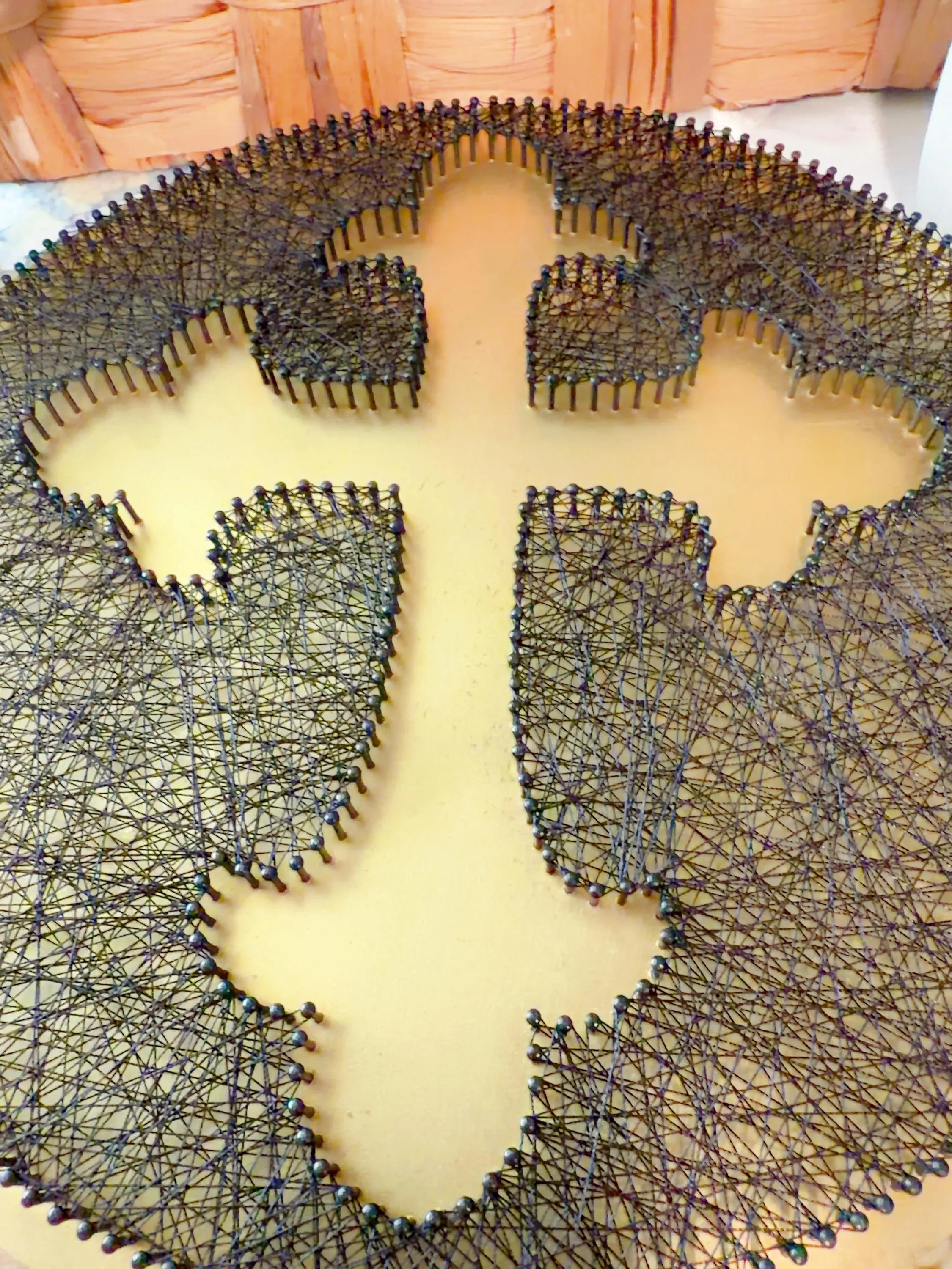 Handmade Christian Cross String Art: Faith Home, product photo 7