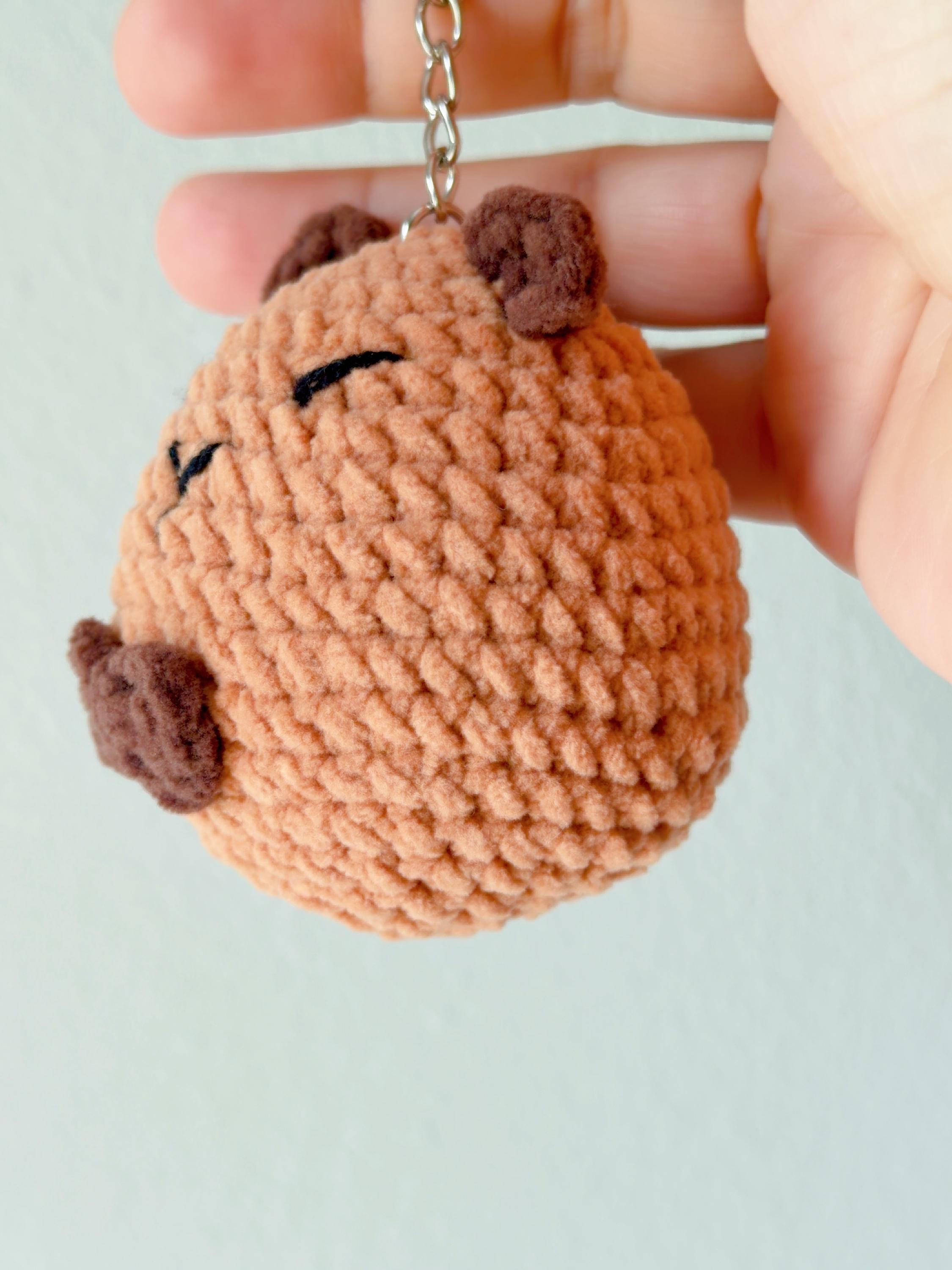 Crochet Capybara Keychain, product photo 14