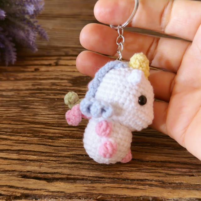 Crochet Unicorn Keychain, product photo 6