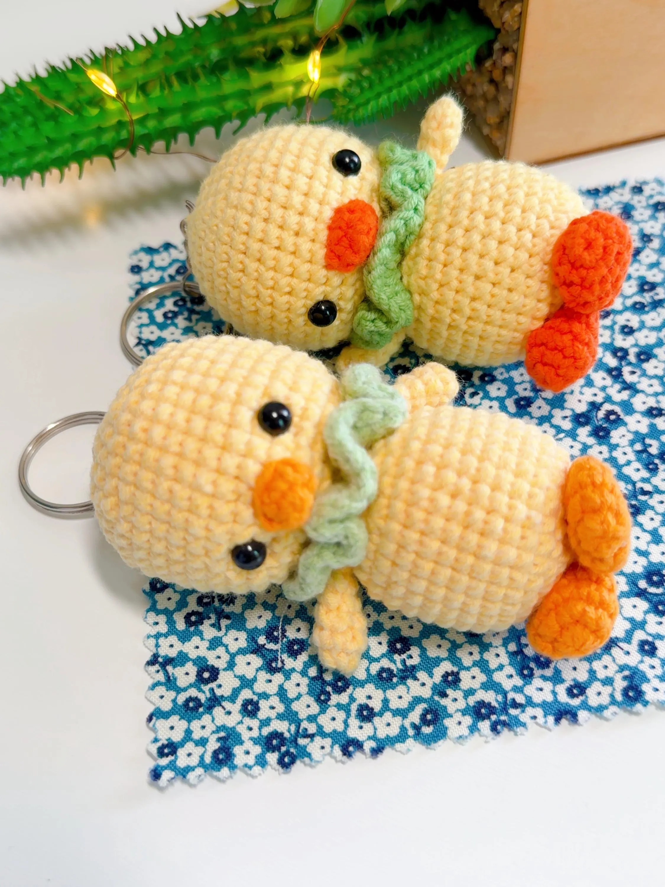 Cute Crochet Duck Keychain, product photo 7