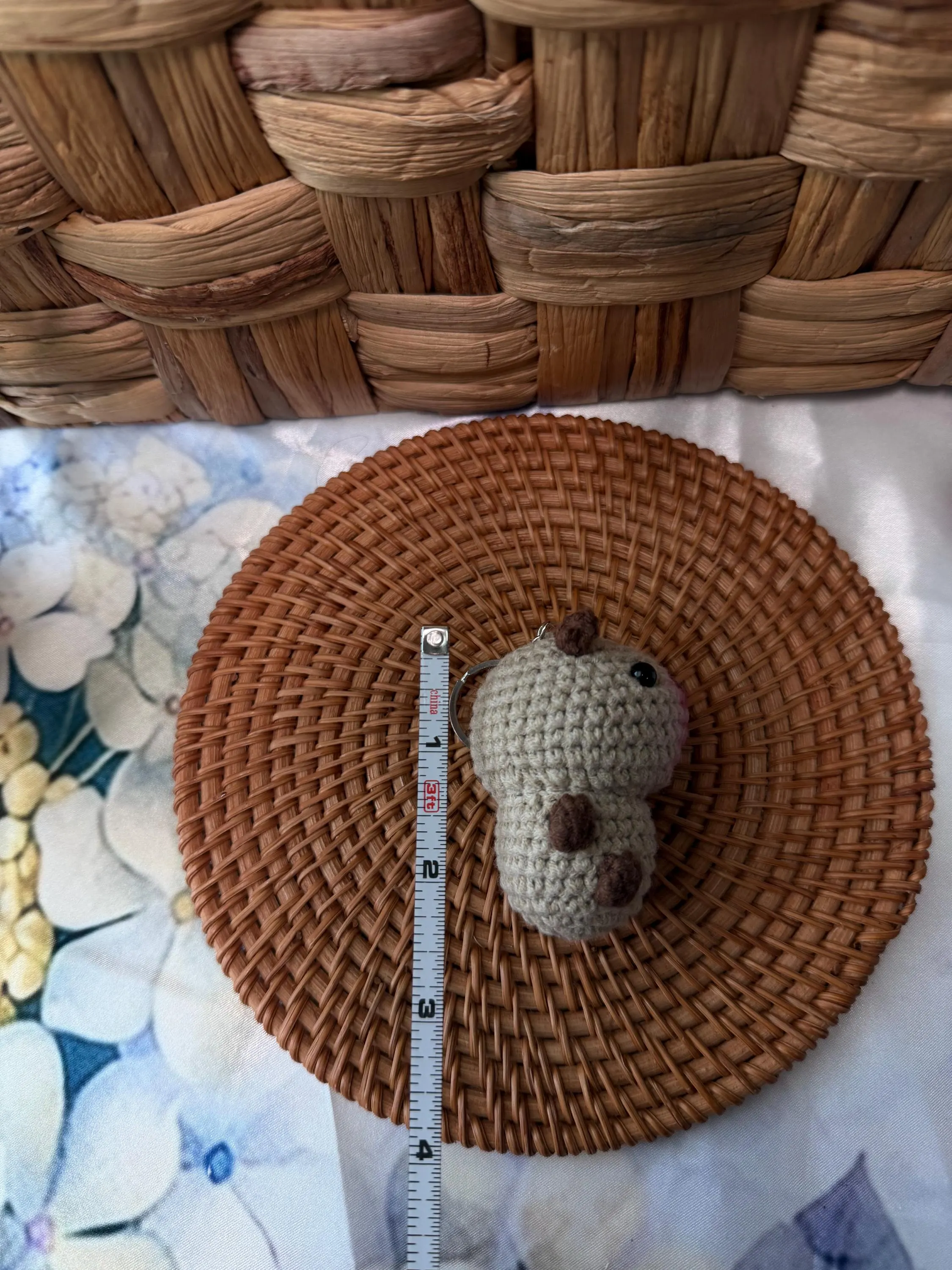 Handmade Crochet Capybara Keychain, product photo 13