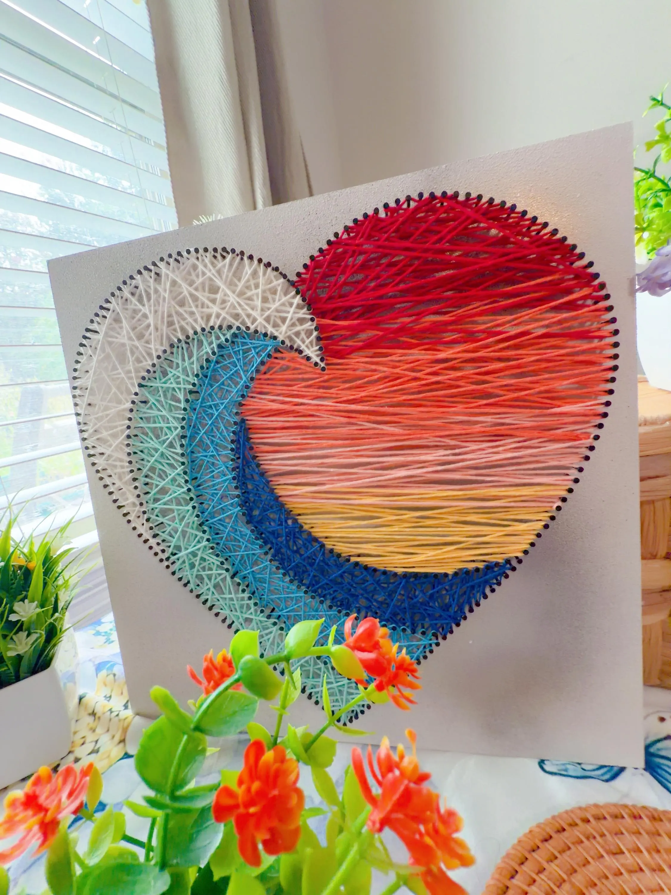Sunset Wave Heart String Art, product photo 5