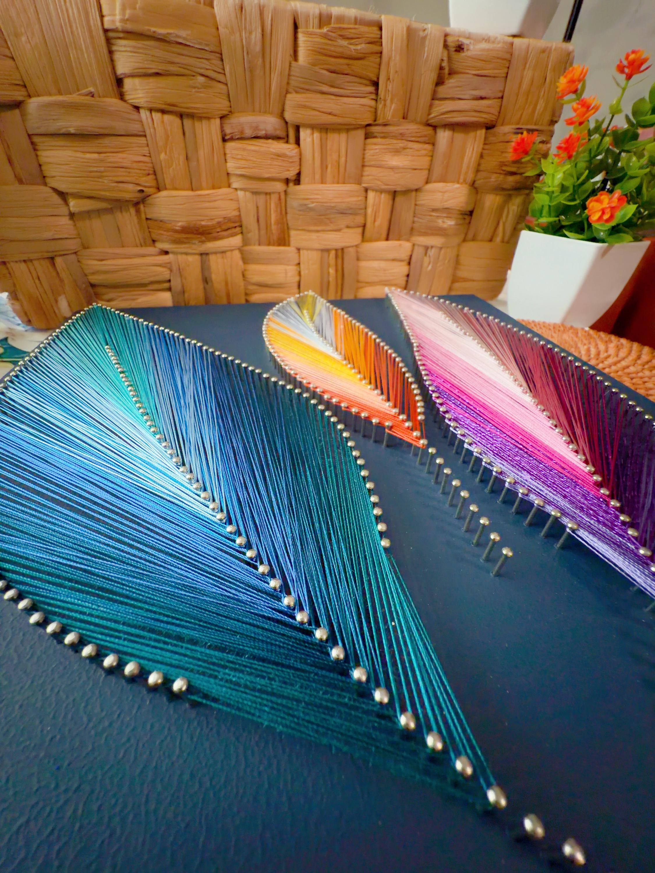 Living Room Focal Point Art - Yin Yang String Art, product photo 8