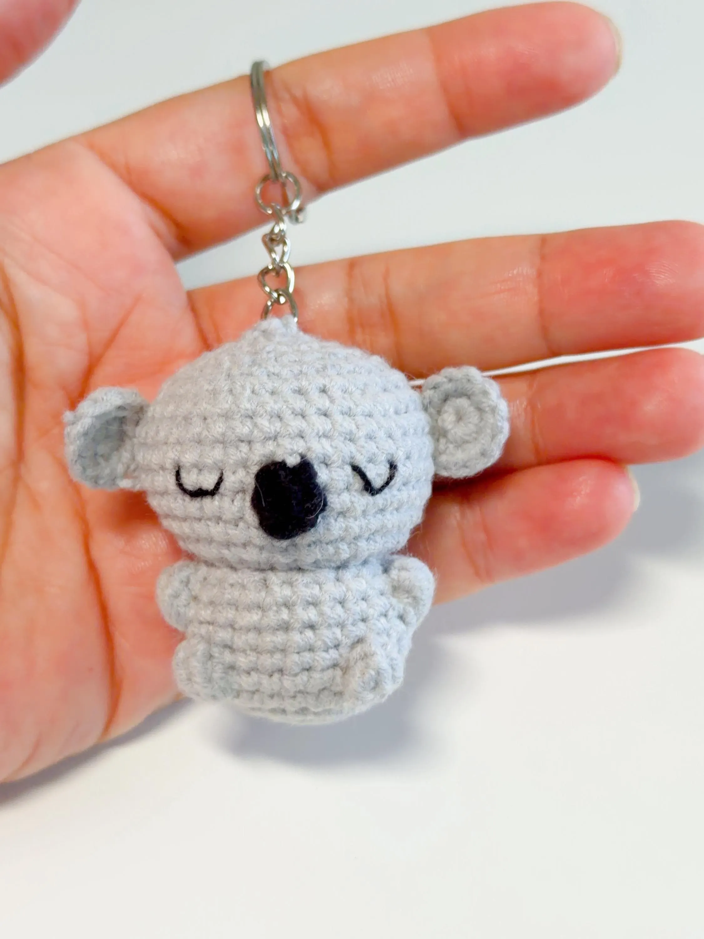 Handmade Crochet Koala Keychain, product photo 4