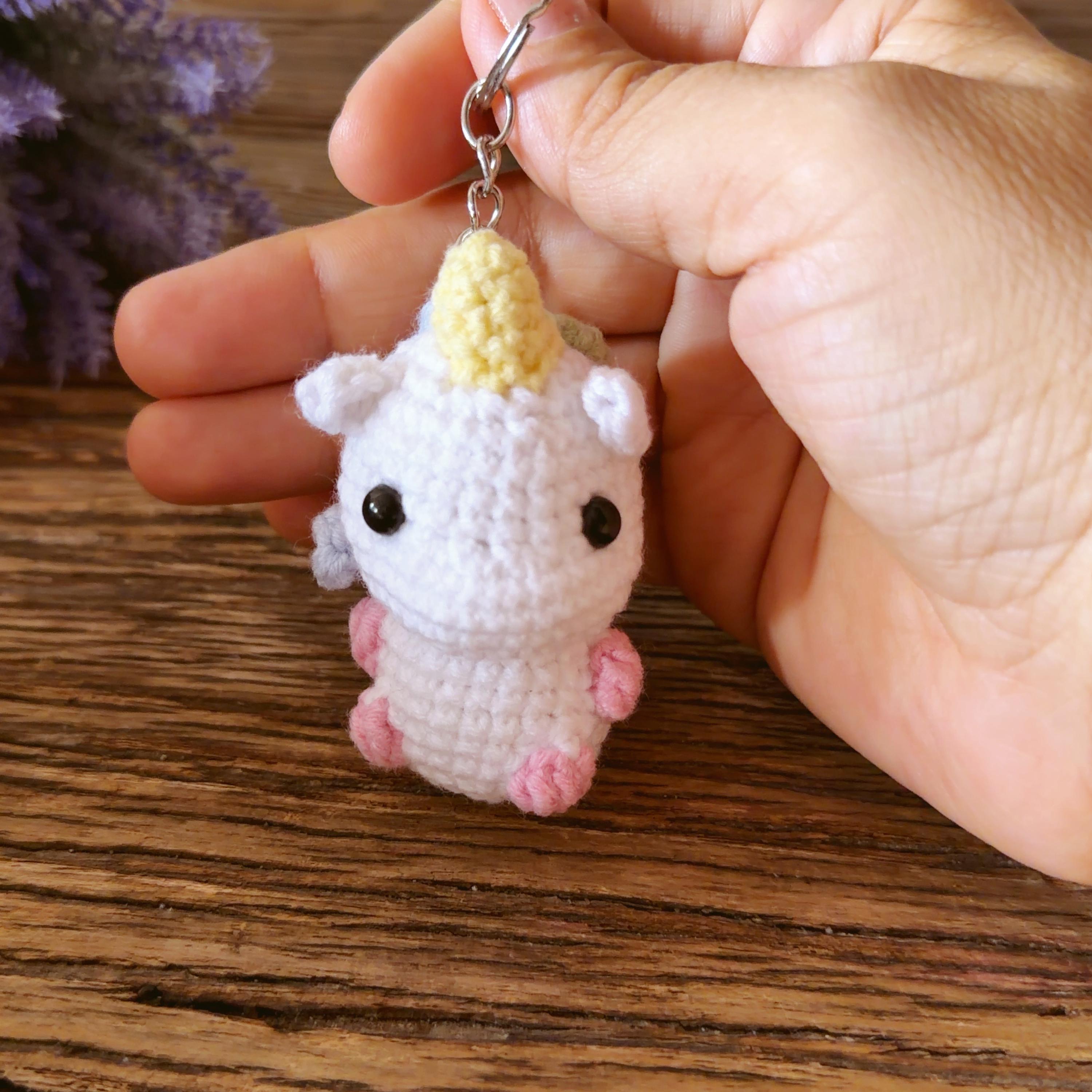 Crochet Unicorn Keychain, product photo 4
