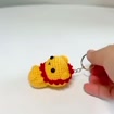 Handmade Crochet Lion Keychain, product photo 2