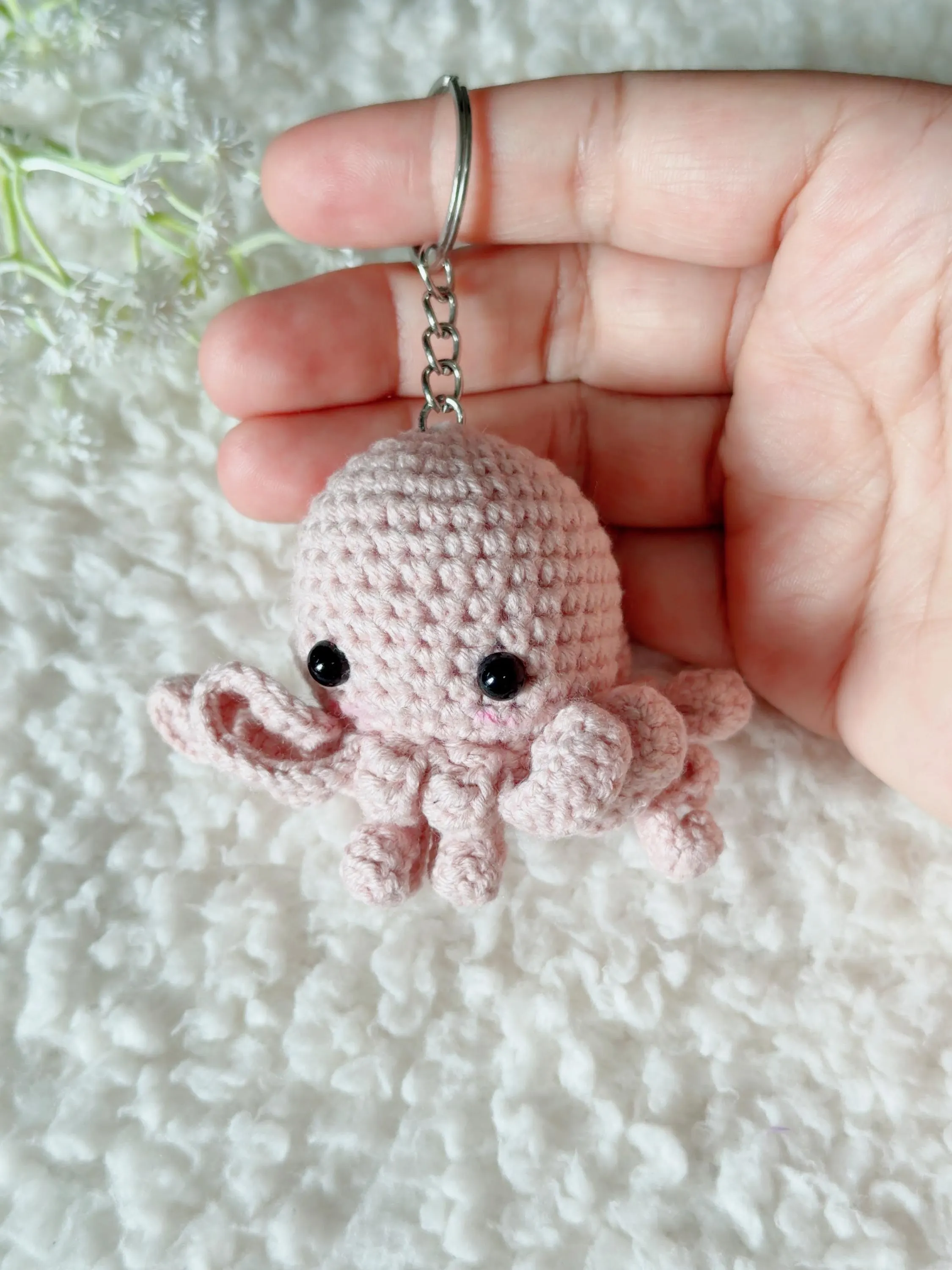 Mini Crochet Octopus Keychain, product photo 16