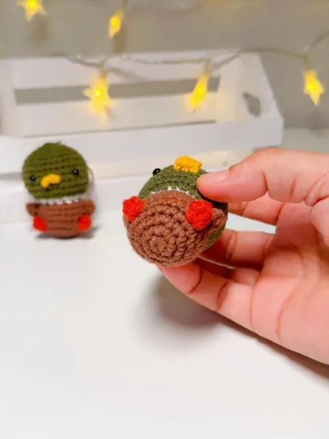 Crochet Mallard Duck Keychain, product photo 8