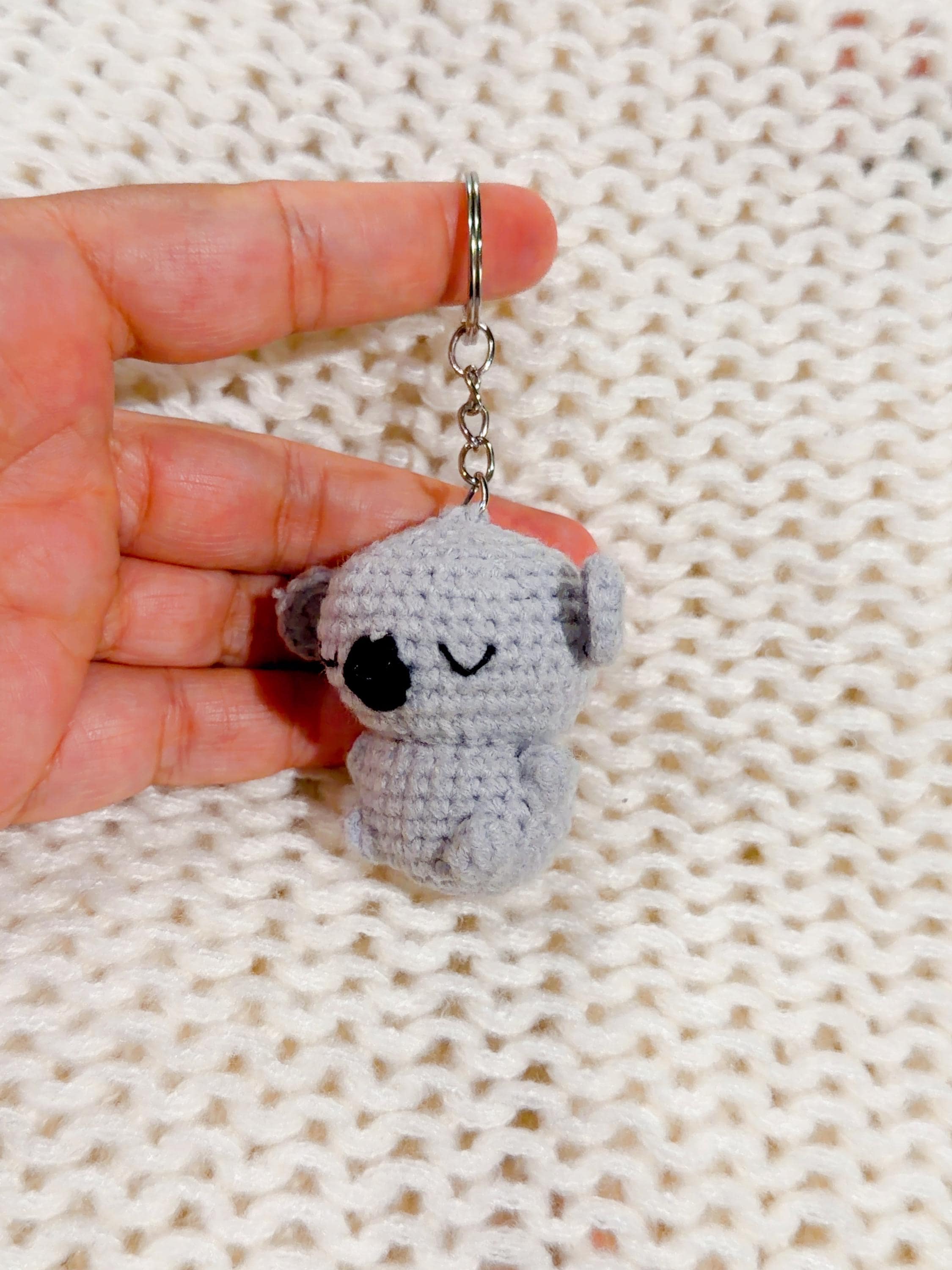 Handmade Crochet Koala Keychain, product photo 10