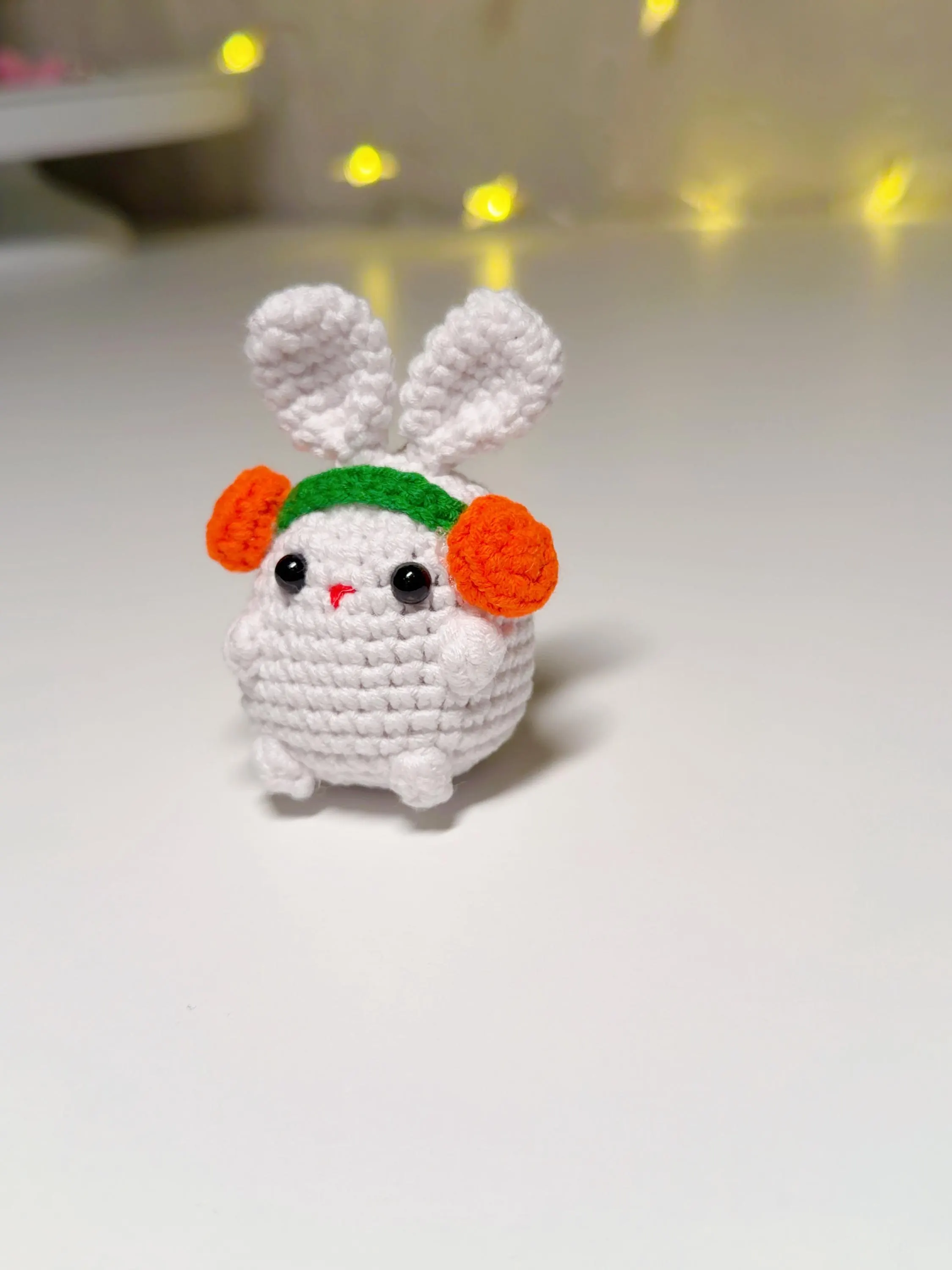 Handmade Crochet Bunny Keychain, product photo 8
