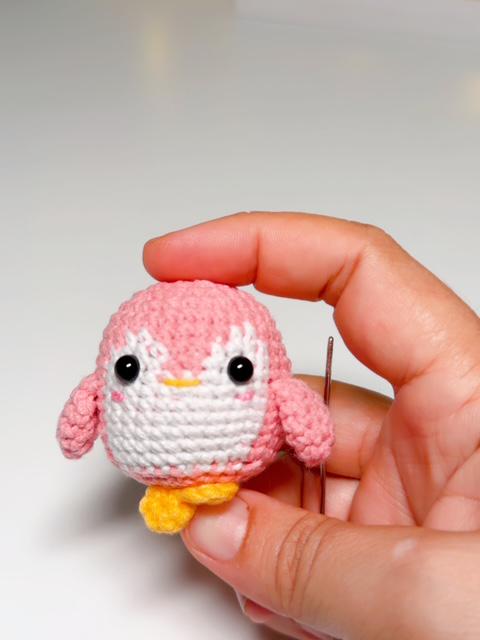 Handmade Crochet Penguin Bag Charm, product photo 12