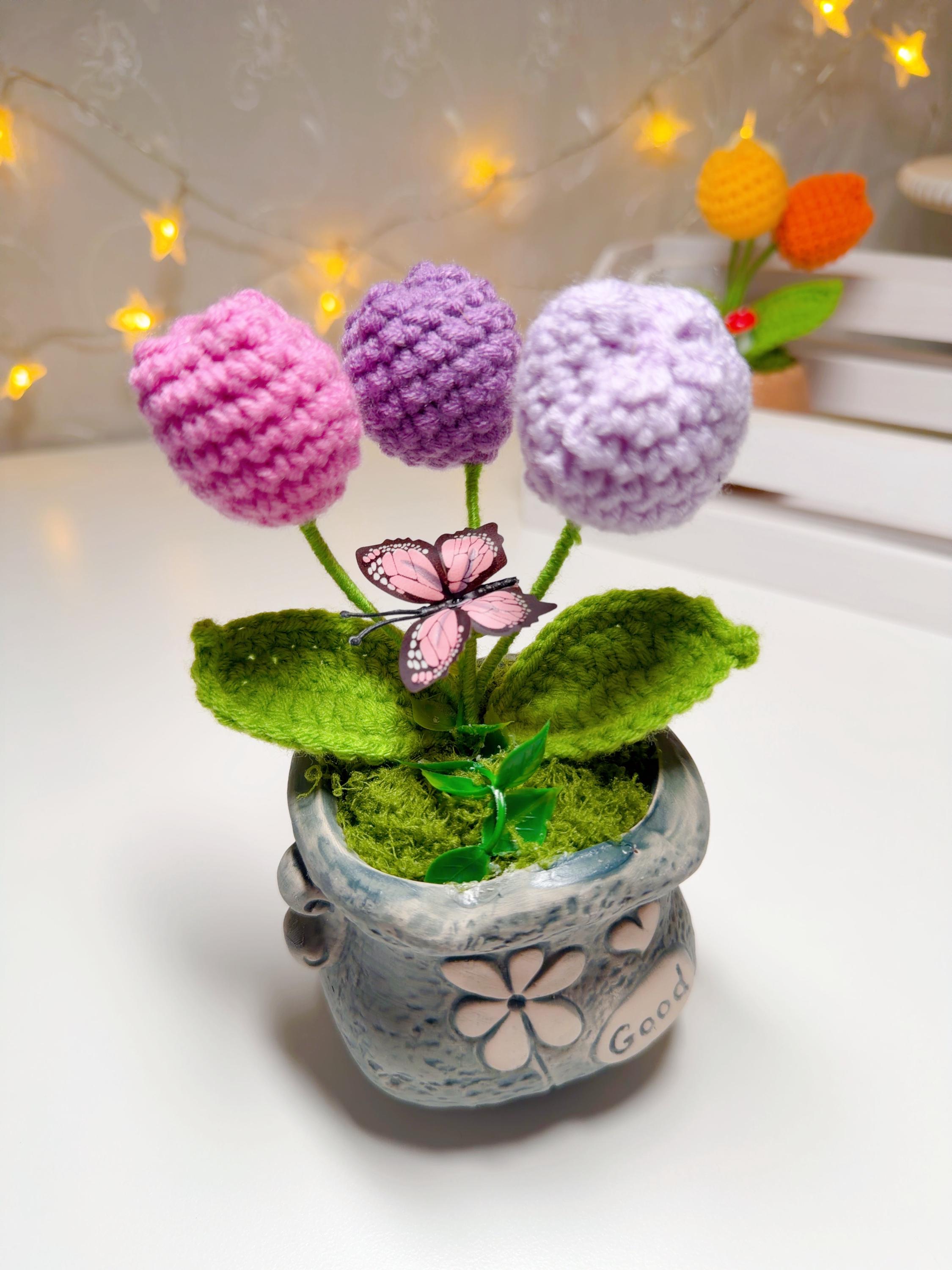 Purple Crochet Tulip Arrangement, product photo 10