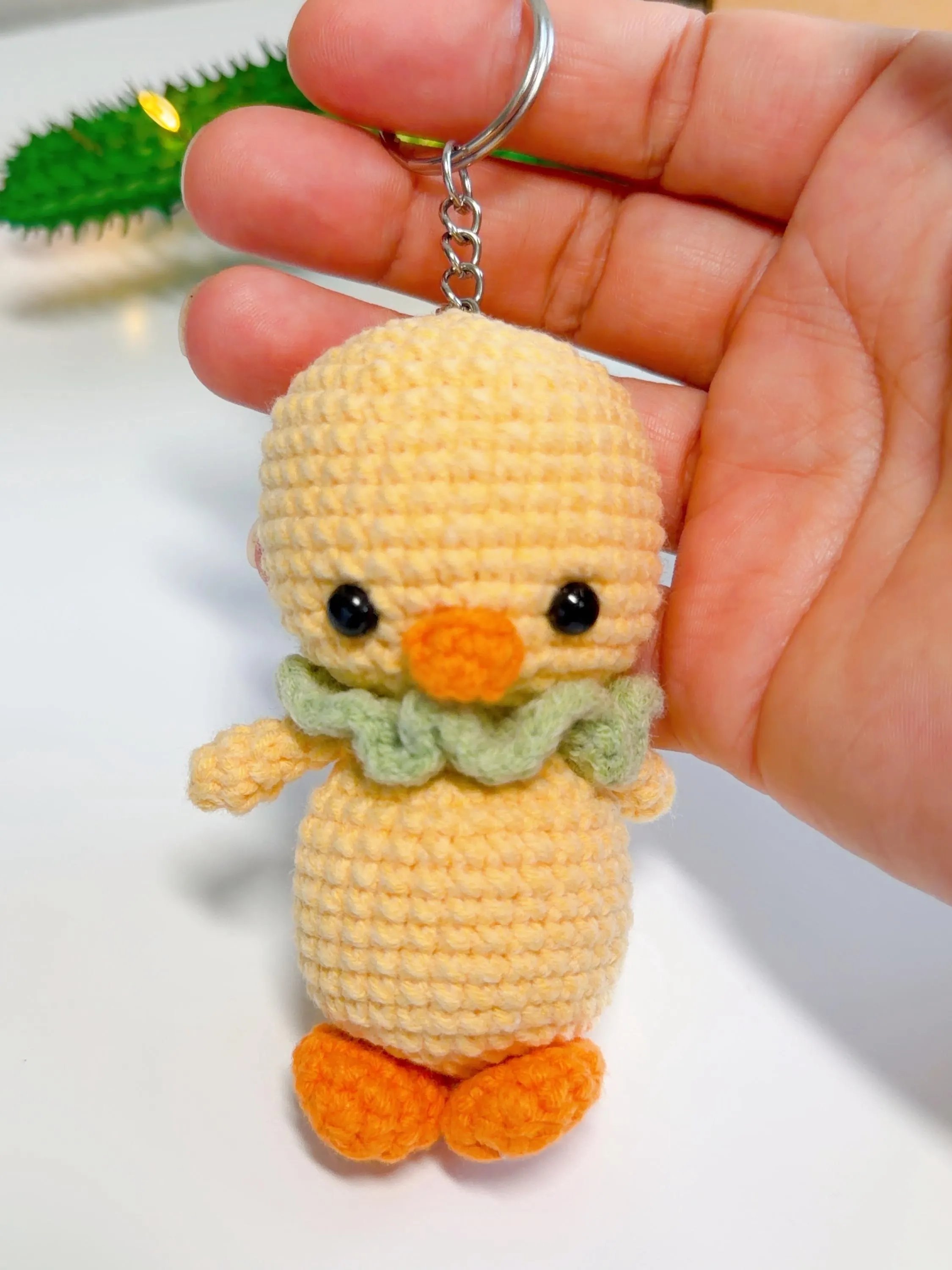 Cute Crochet Duck Keychain, product photo 12