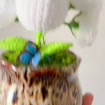 Handmade White Crochet Flower Arrangement in, product photo 2