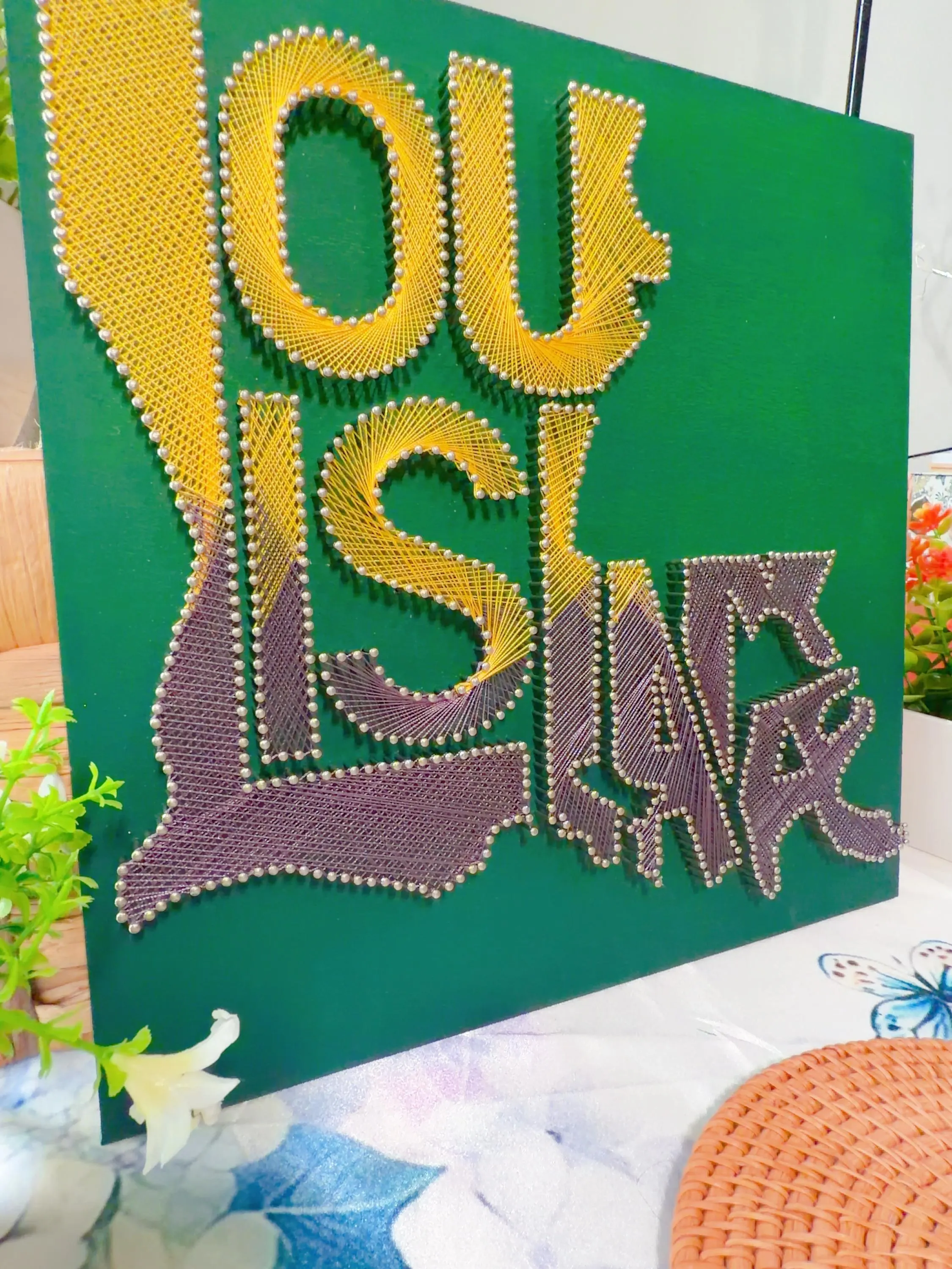 Handmade Louisiana String Art | Mardi Gras State, product photo 14