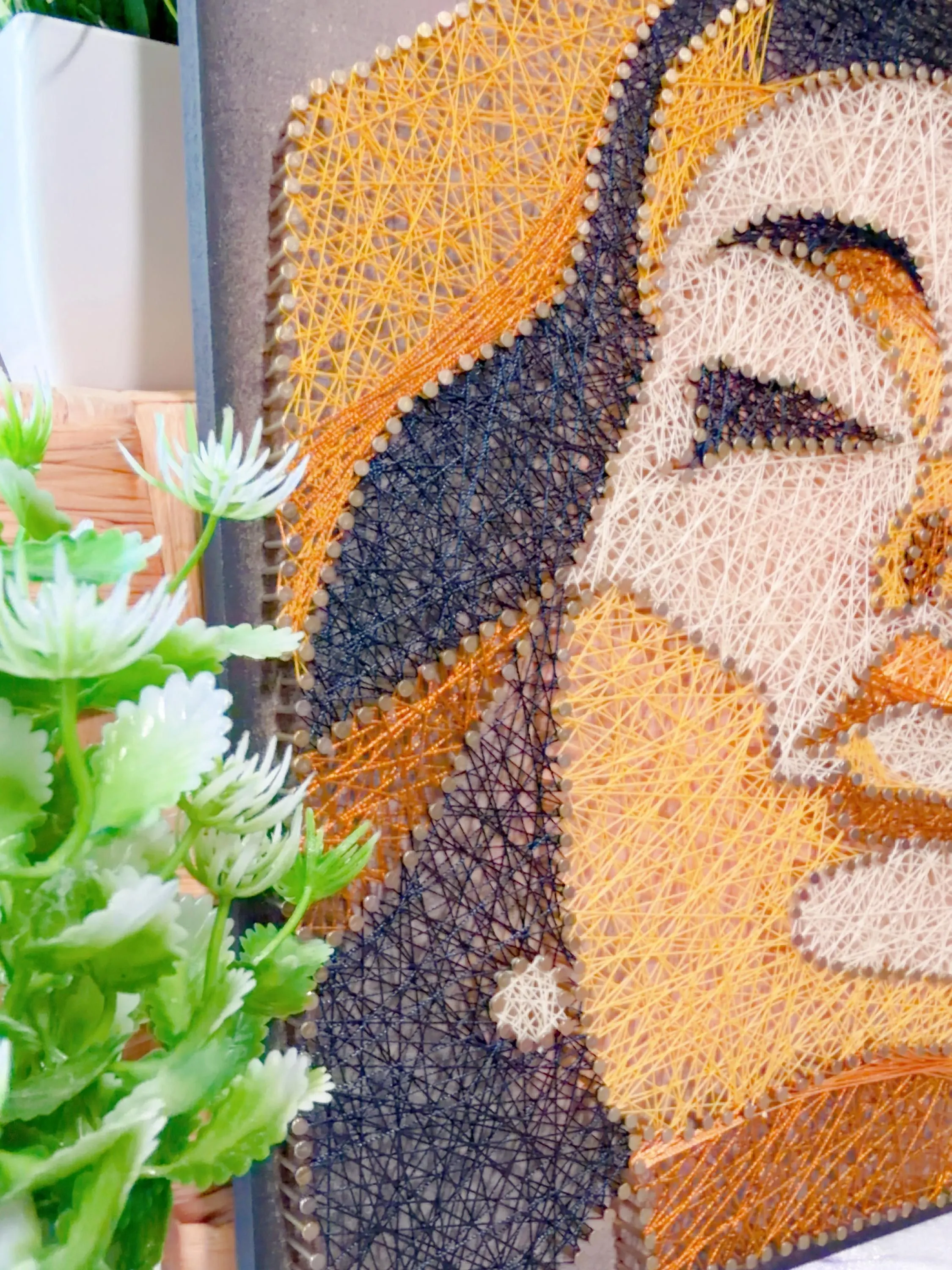 String Art Woman Face Decor | Handmade Boho, product photo 9