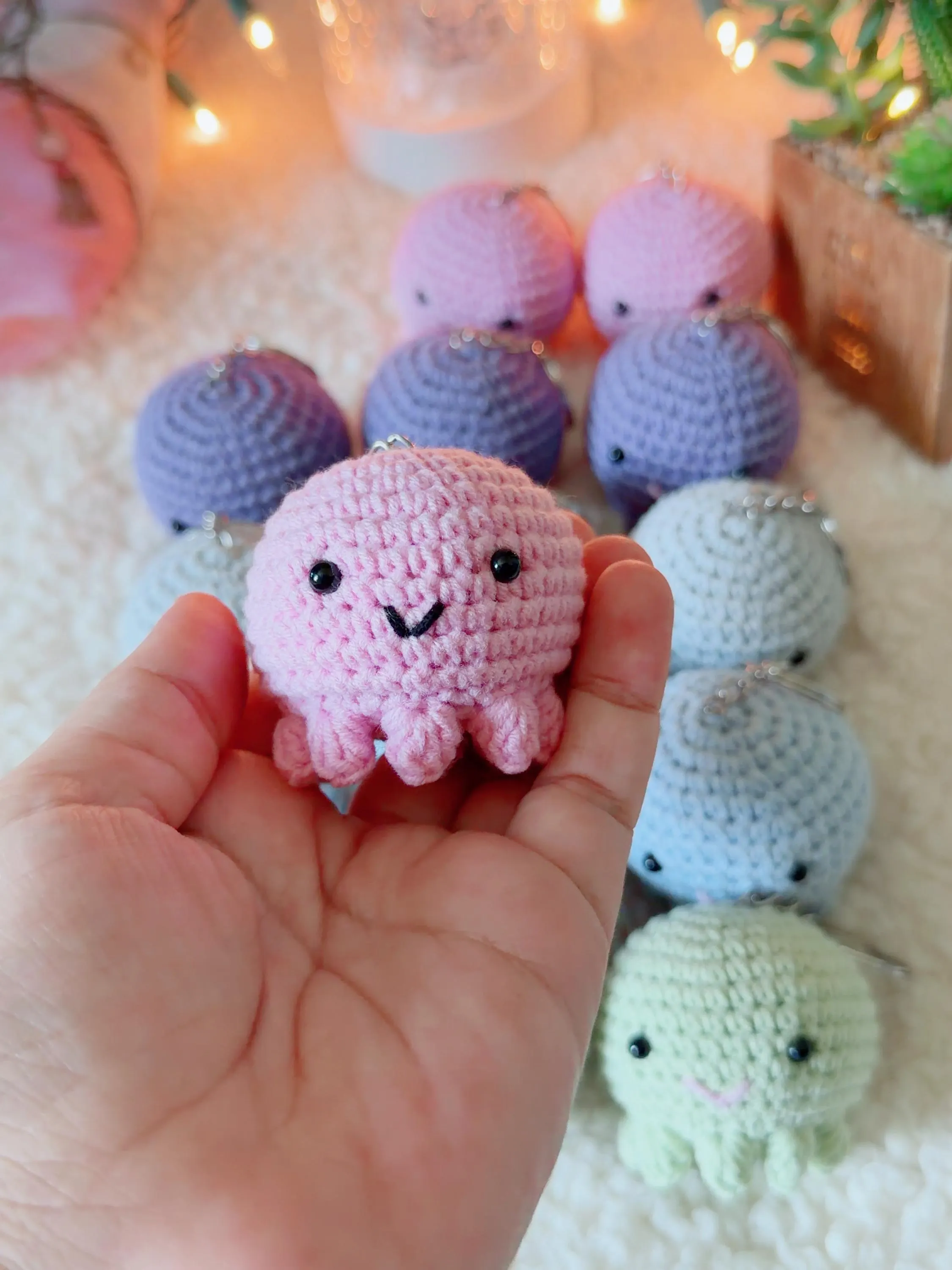 Crochet Octopus Amigurumi Keychain, product photo 3