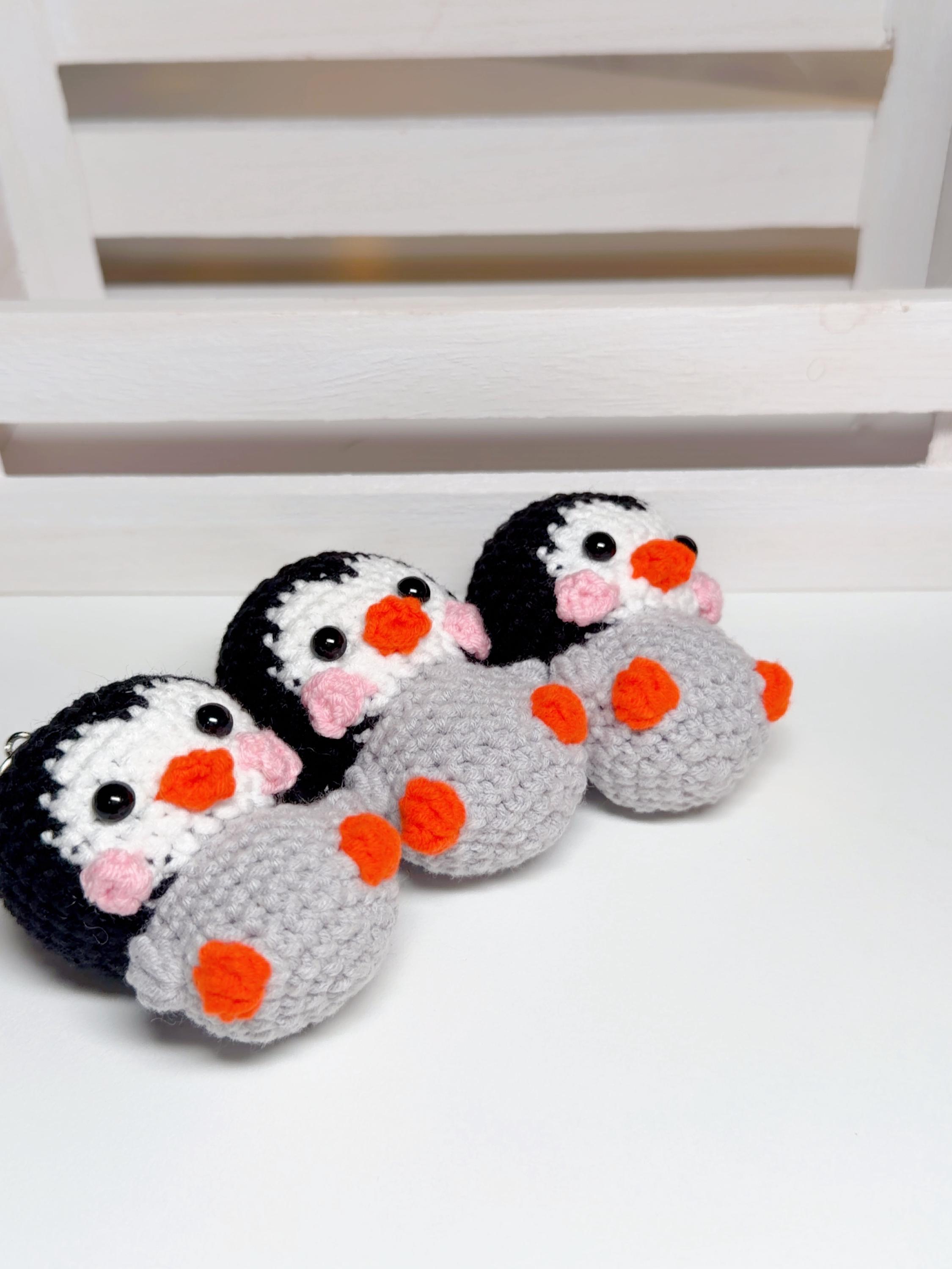 Handmade Crochet Penguin Keychain, product photo 14