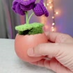 Crochet Daisy & Bell Flower Pot, product photo 2