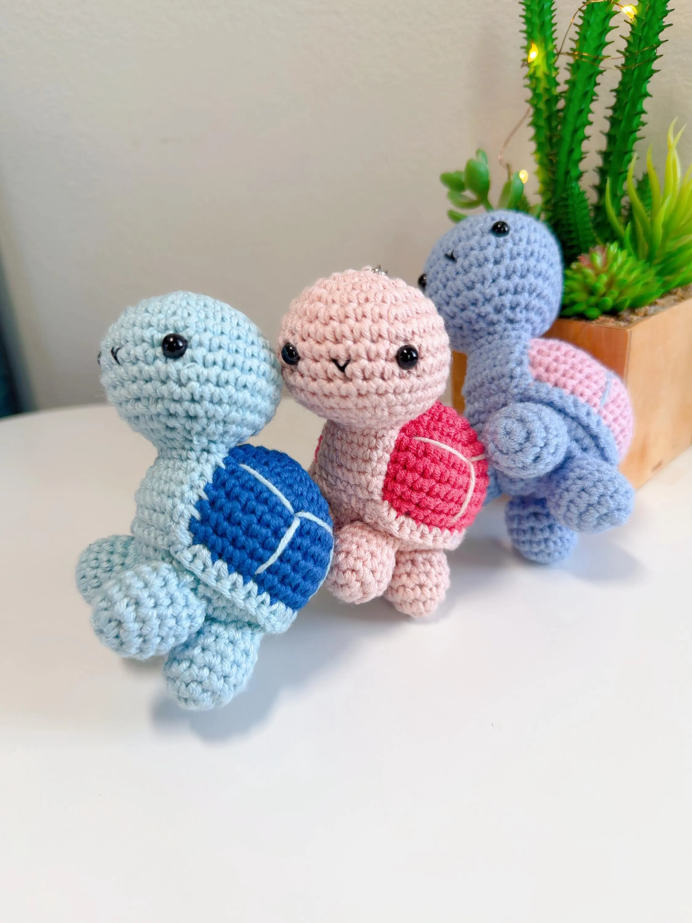 Handmade Crochet Turtle Keychain, product photo 14