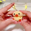 Handmade Amigurumi Duck Keychain, product photo 3