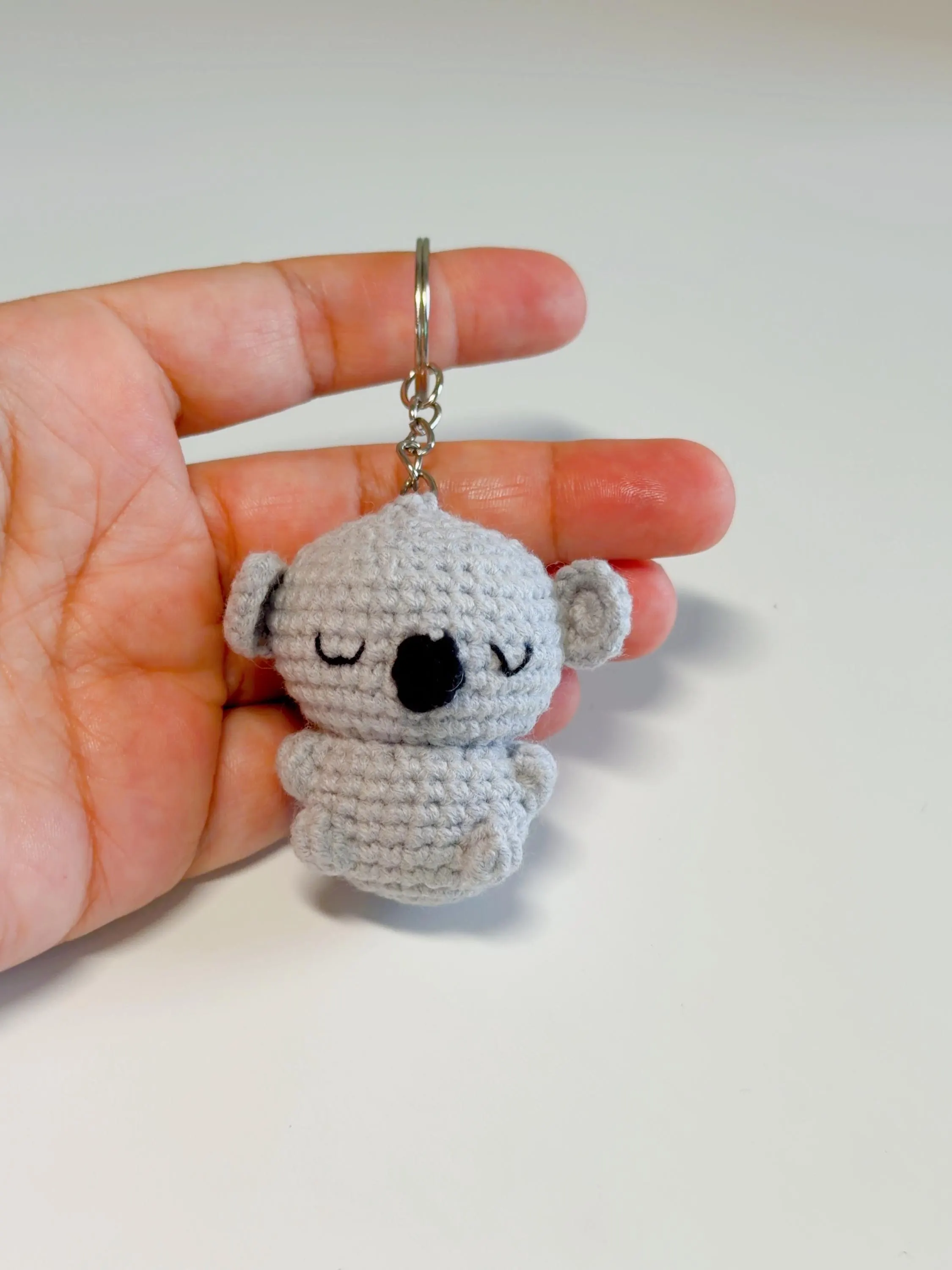 Handmade Crochet Koala Keychain, product photo 3