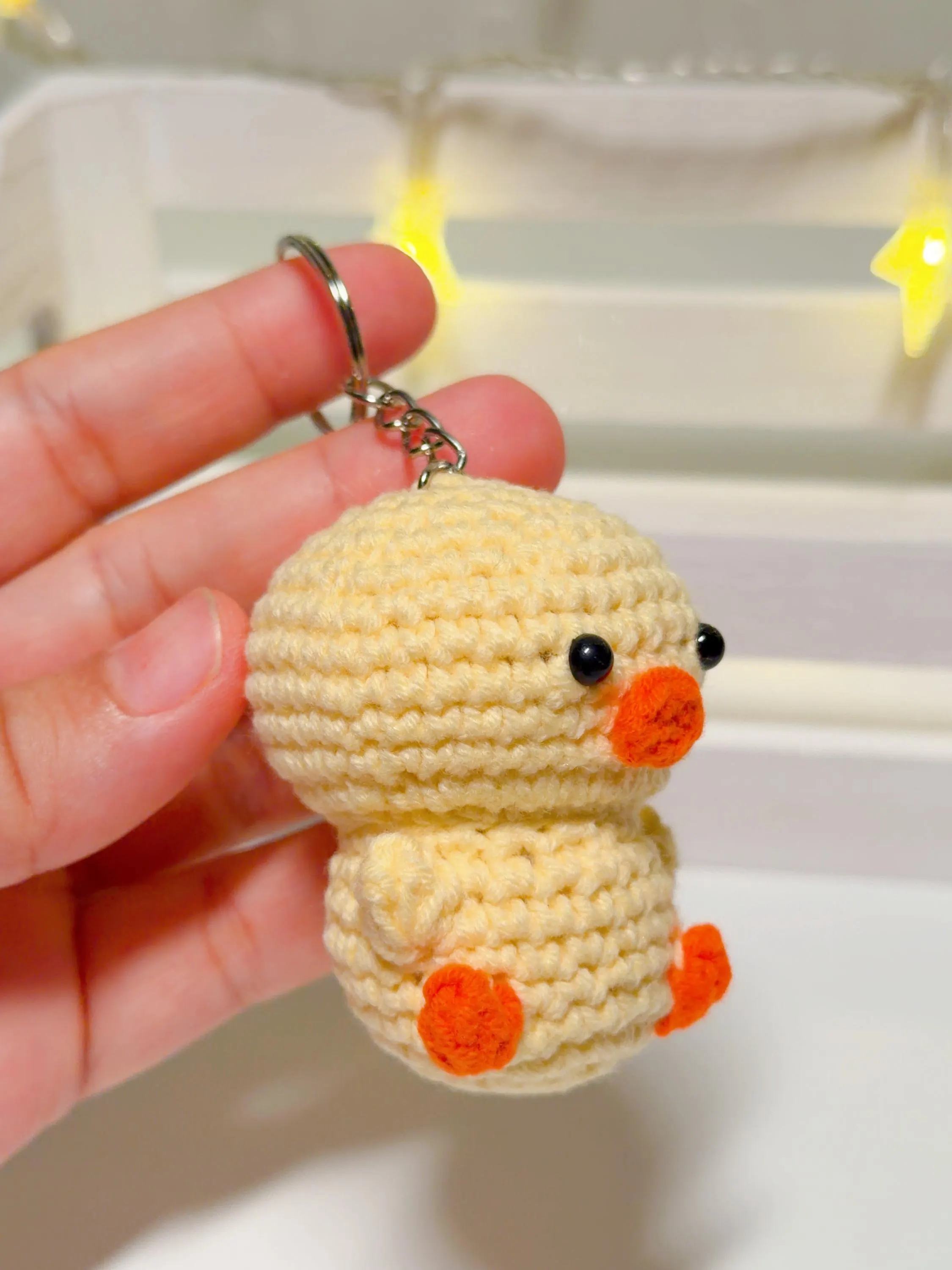 Handmade Amigurumi Duck Keychain, product photo 7