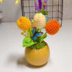 Orange, Yellow & Cream Crochet Tulip Arrangement, product photo 5