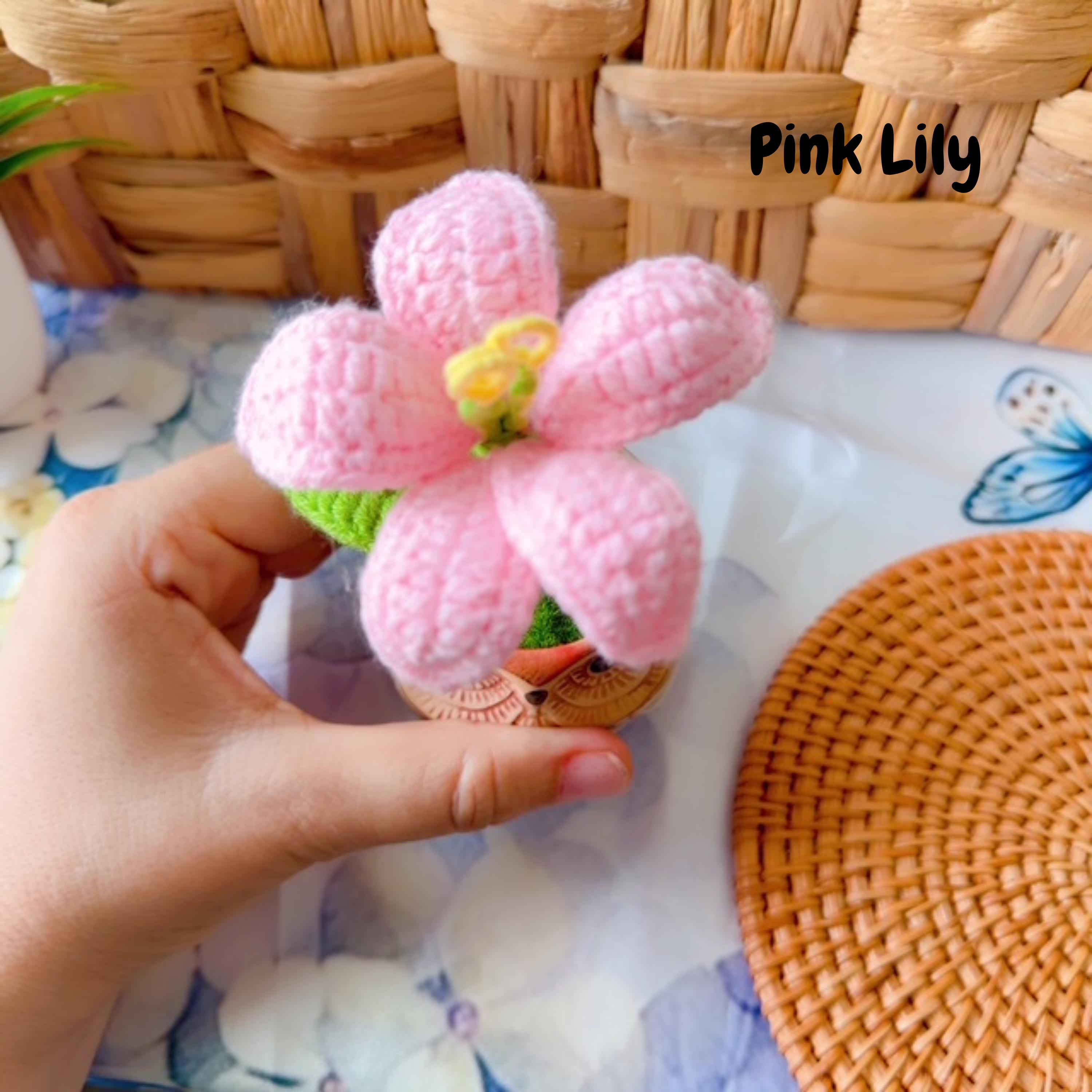 Crochet Potted Flower — Pot & Bloom Options, product photo 3