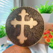 Handmade Christian Cross String Art: Faith Home, product photo 2