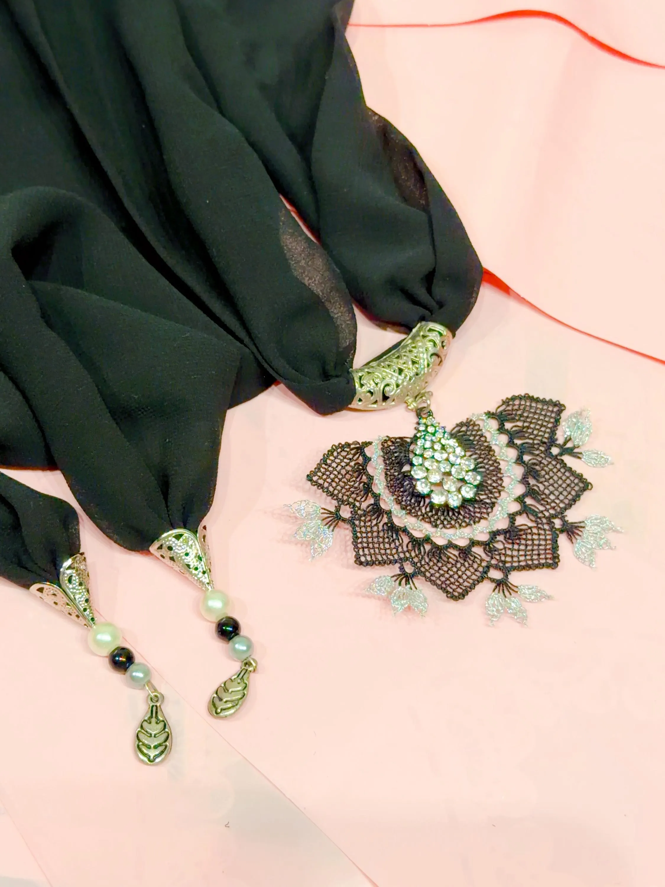 Turkish Needle Lace Scarf, product photo 12