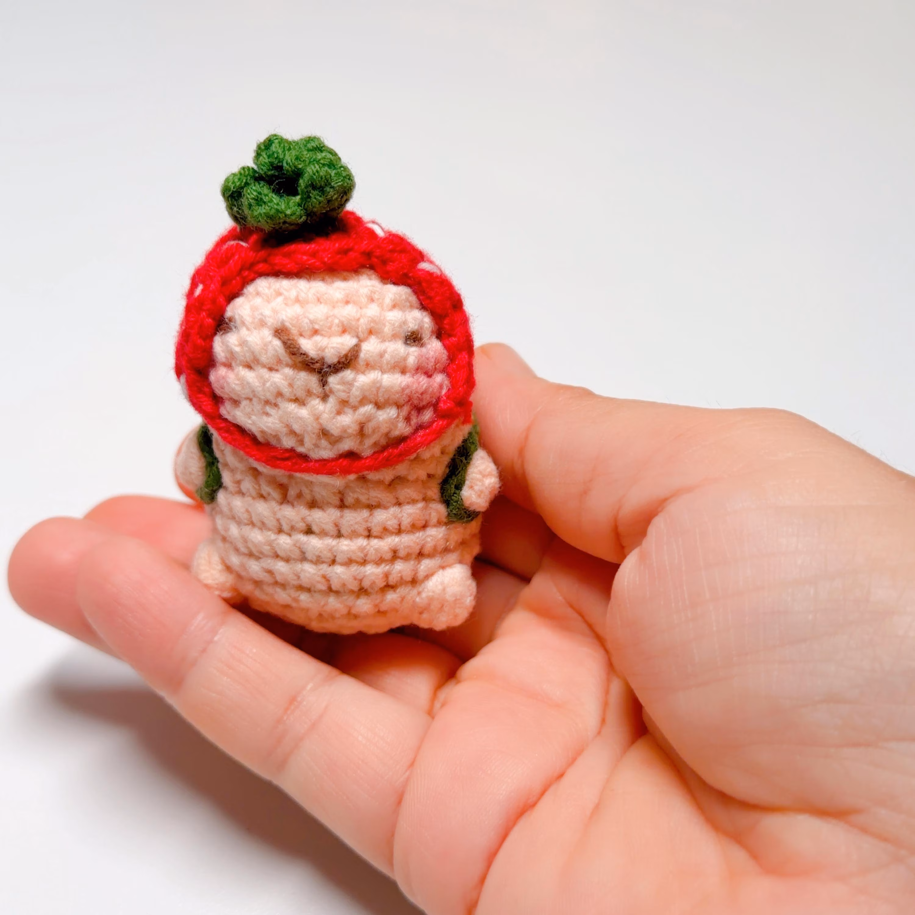 Costume Capybara Crochet Keychain, product photo 1