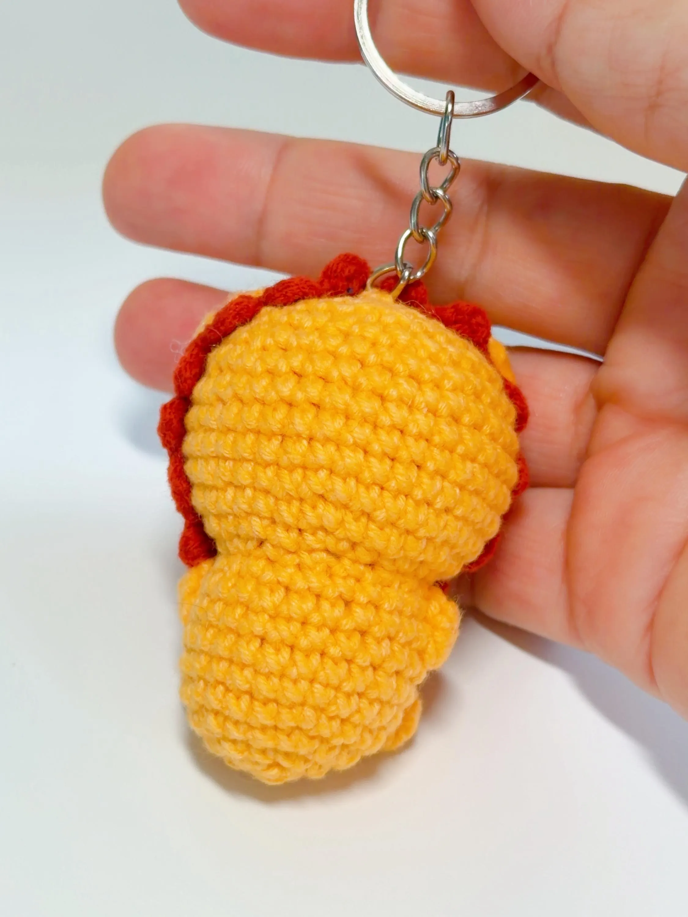 Handmade Crochet Lion Keychain, product photo 14