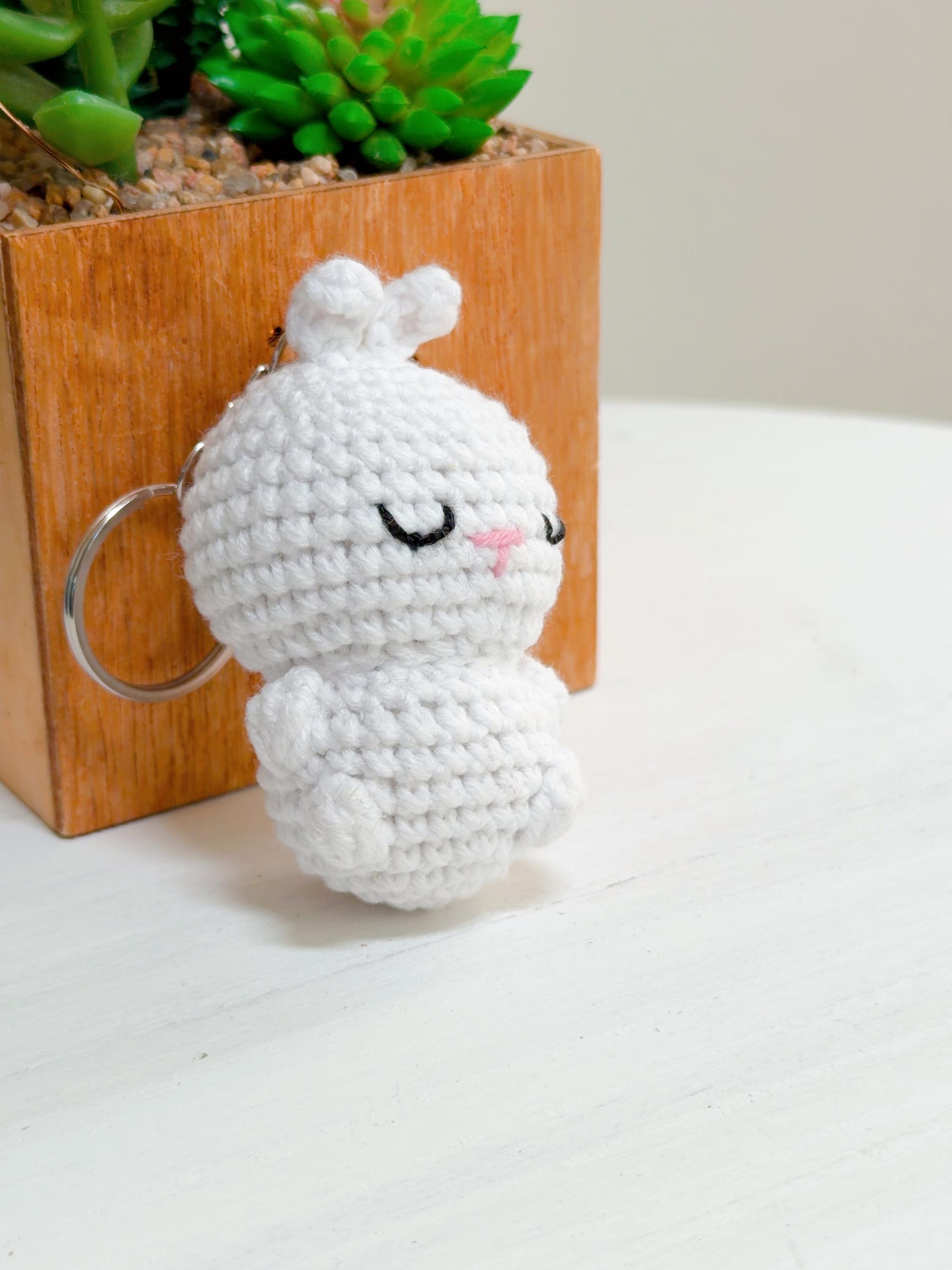Crochet Bunny Keychain, product photo 14