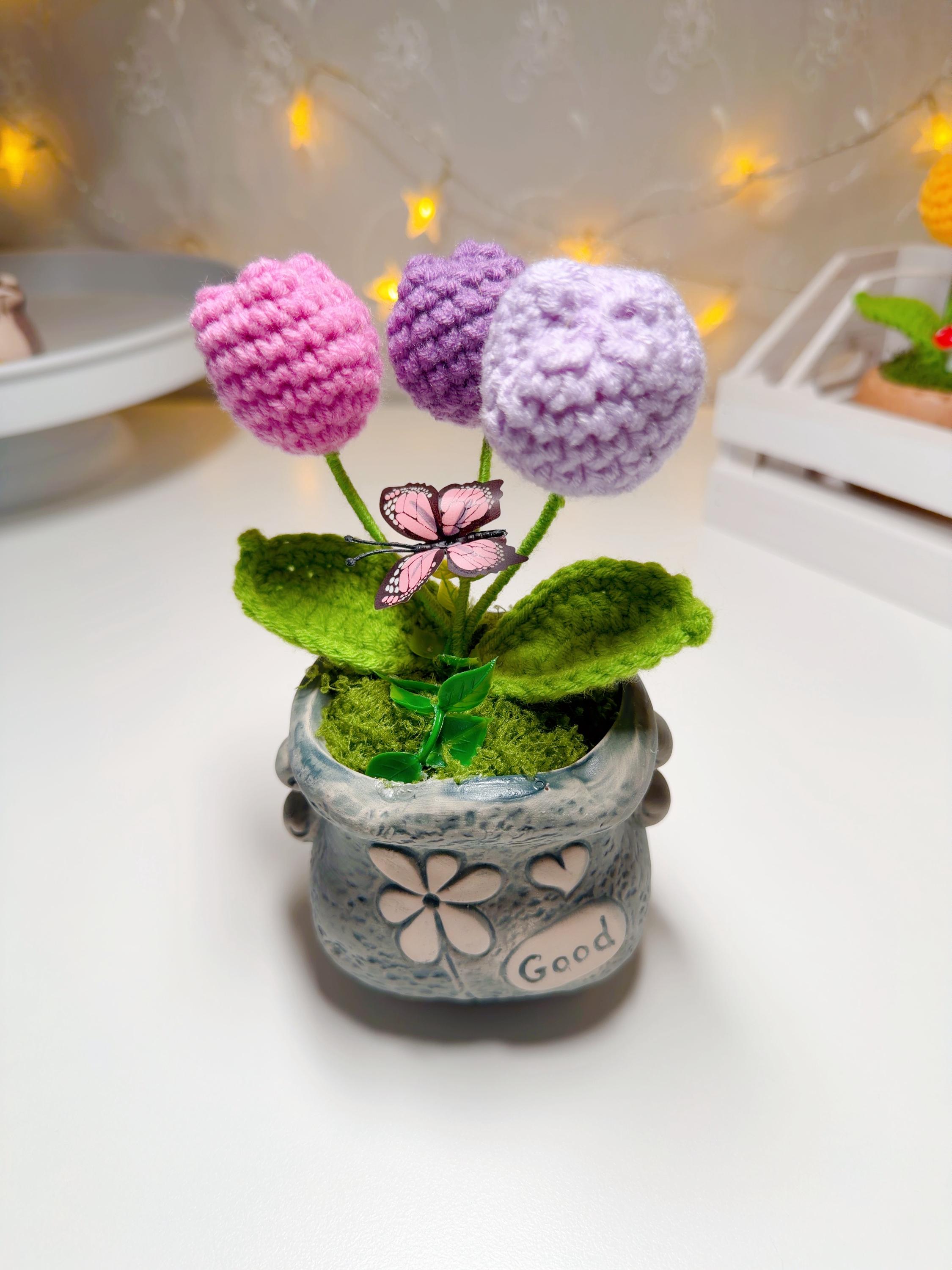 Purple Crochet Tulip Arrangement, product photo 12