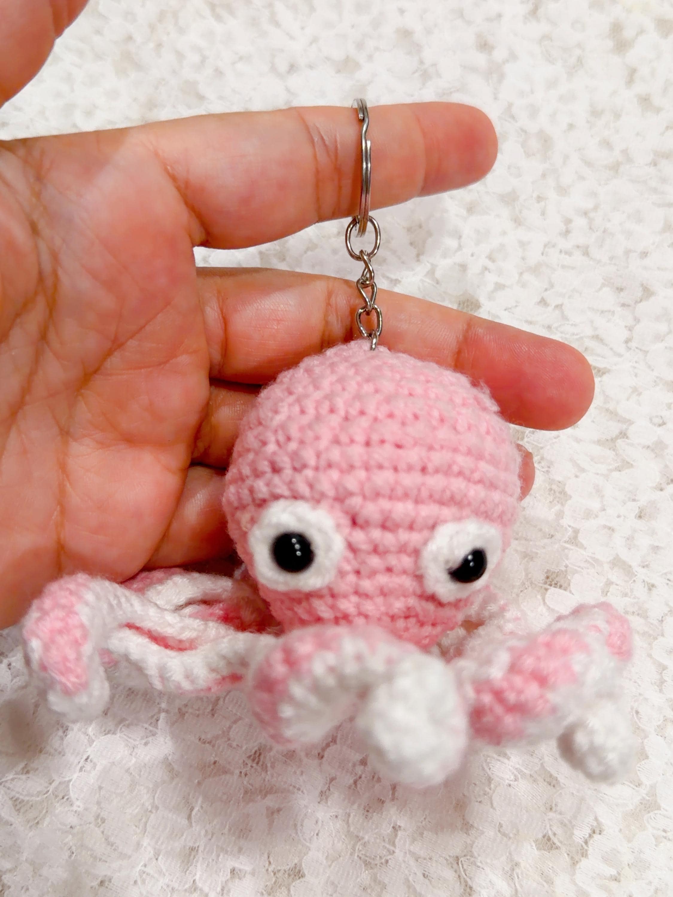 Crochet Octopus Keychain, product photo 6
