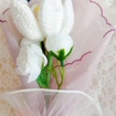 Handmade White Crochet Lily Flowers Bouquet, product photo 2
