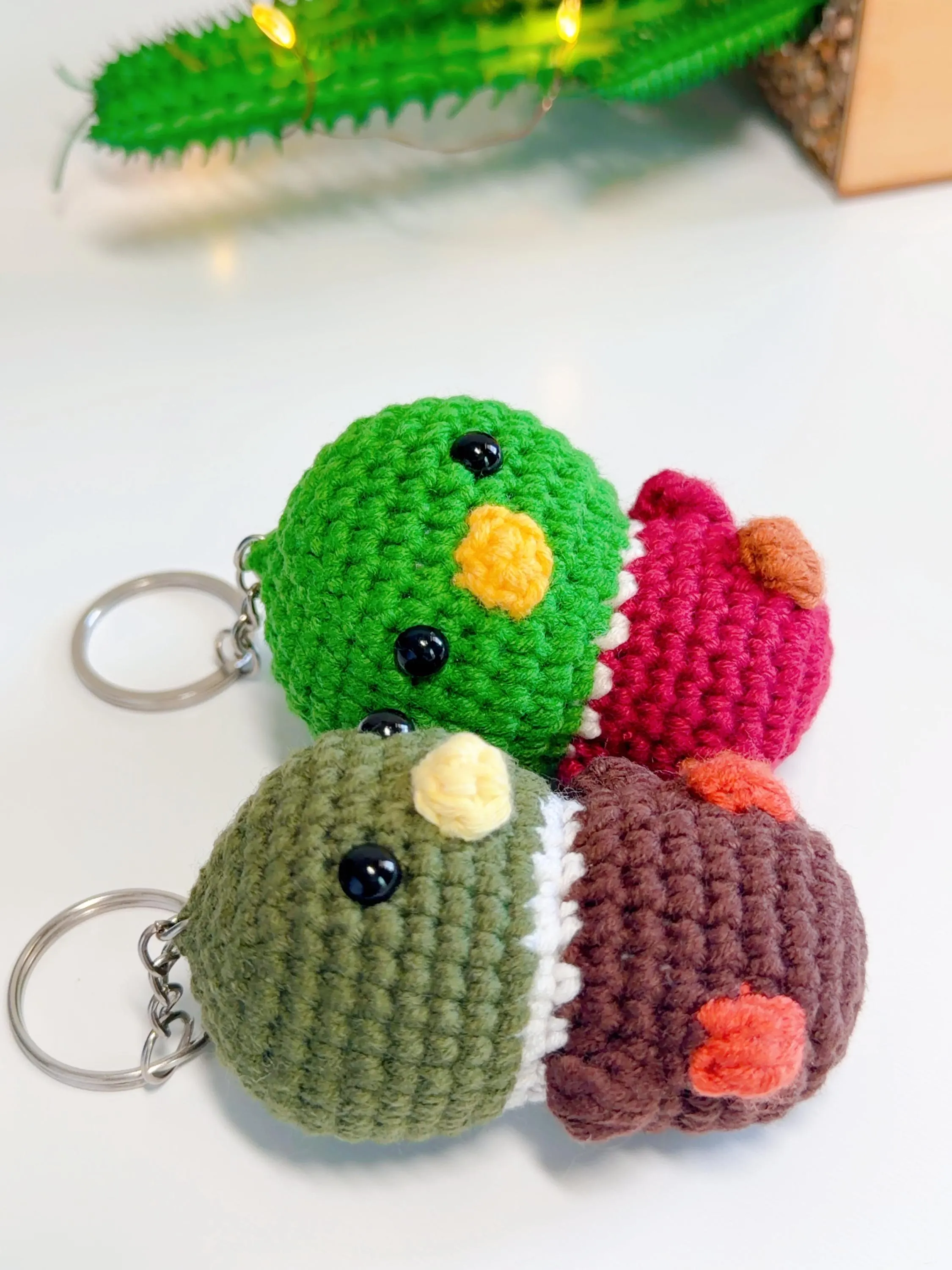 Crochet Mallard Duck Keychain, product photo 21
